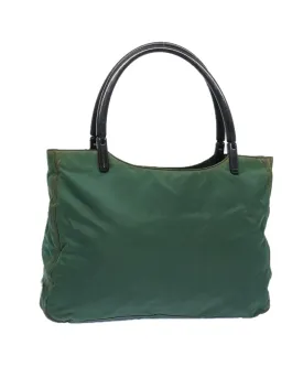 Green Nylon Shoulder Bag with Accessory - Italian Made