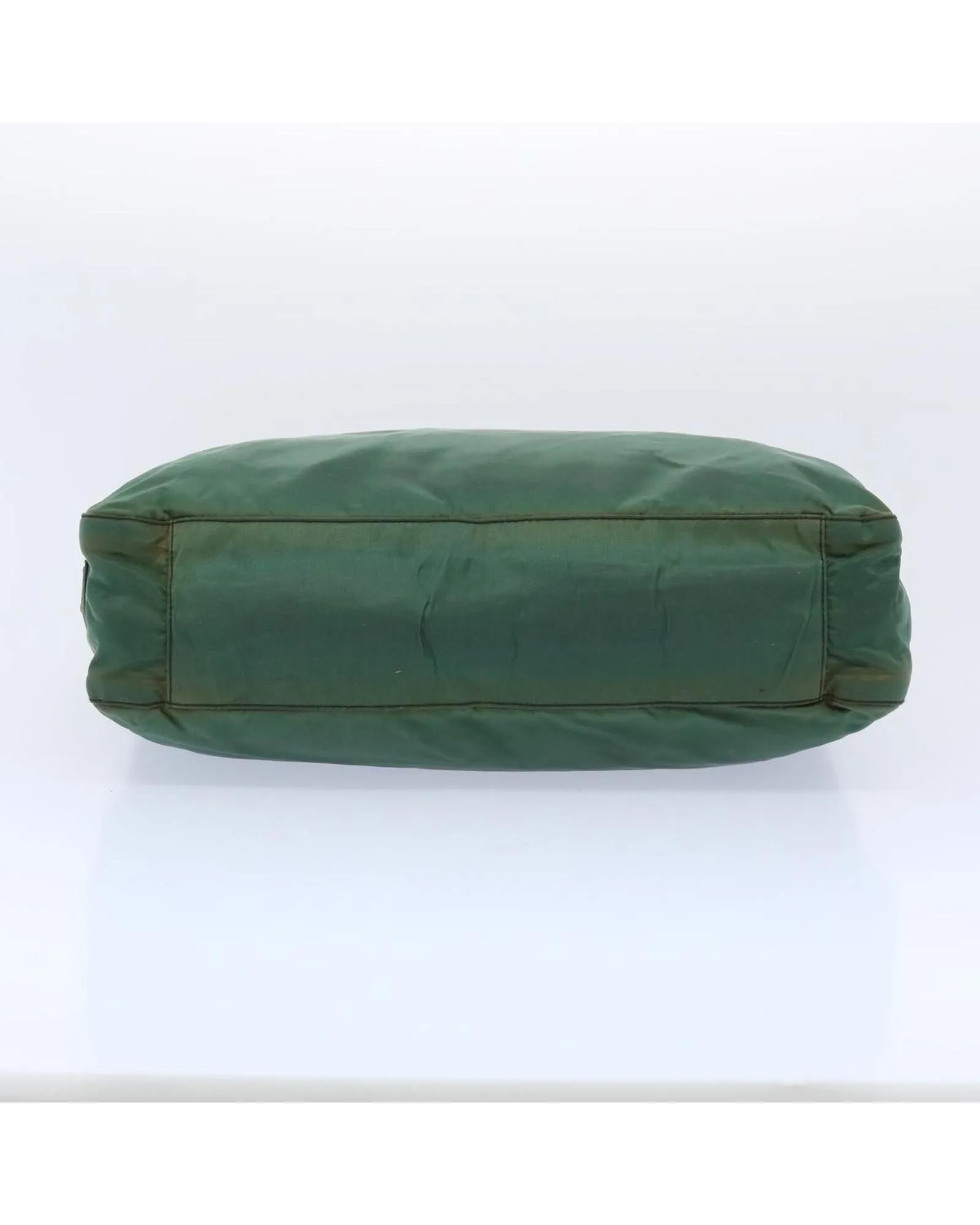 Green Nylon Shoulder Bag with Accessory - Italian Made