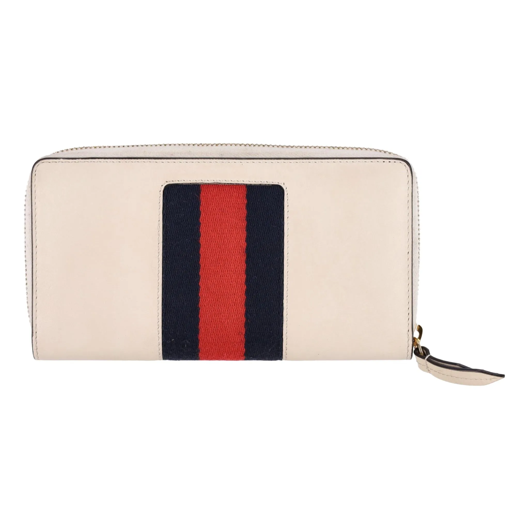 Gucci Sylvie Web Stripe Leather Wallet