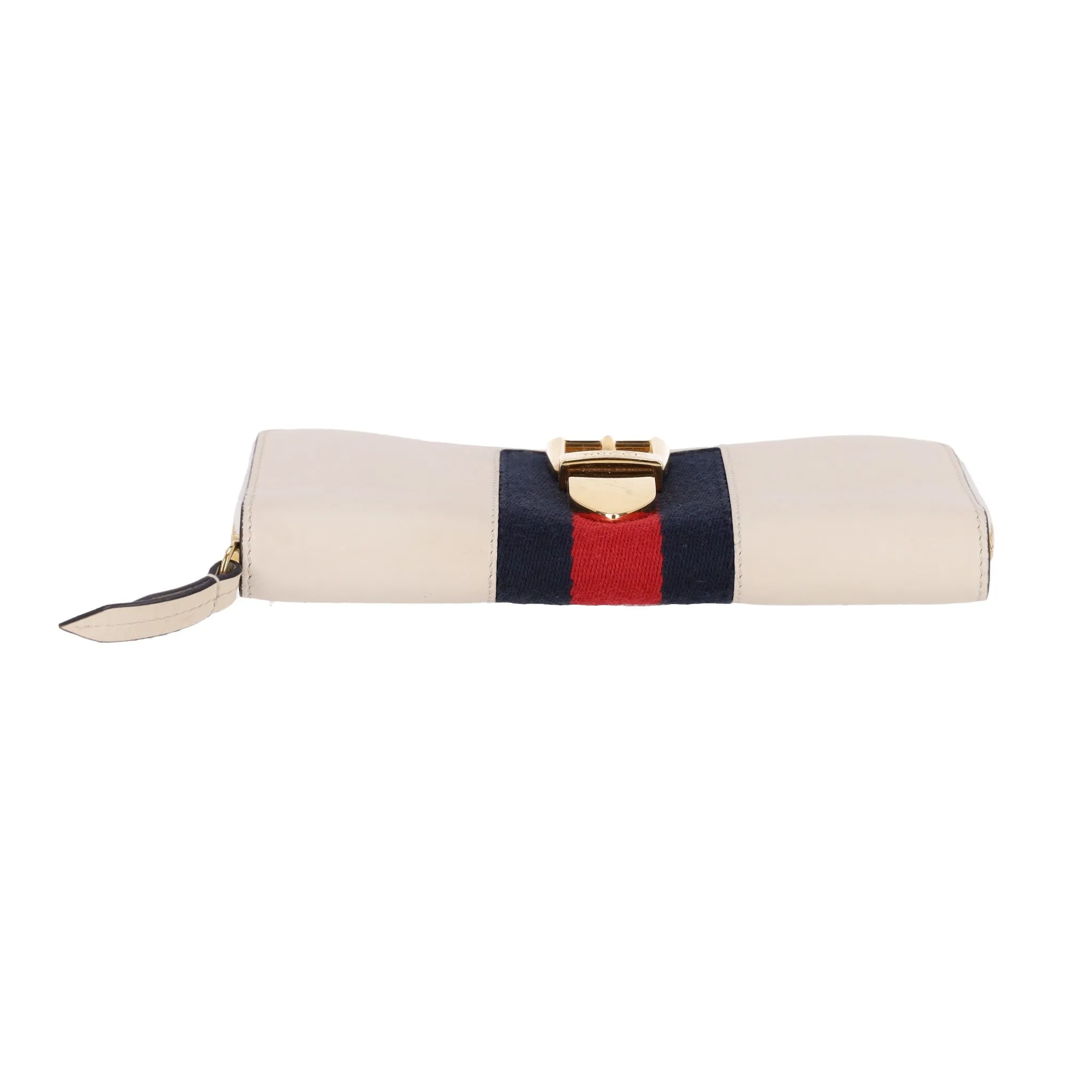Gucci Sylvie Web Stripe Leather Wallet