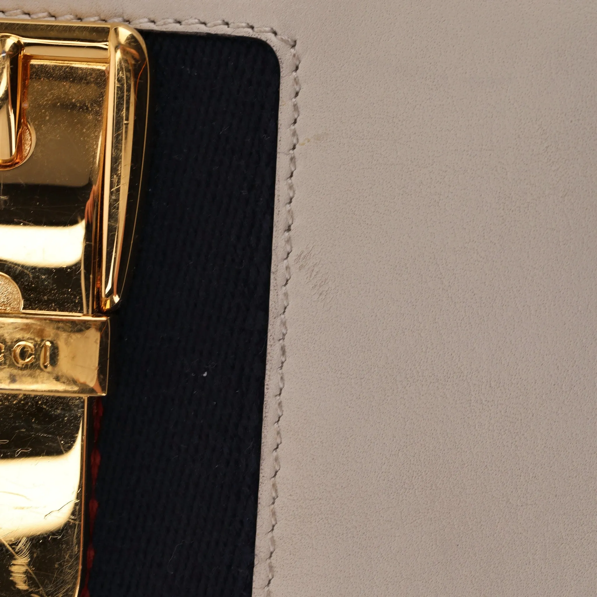 Gucci Sylvie Web Stripe Leather Wallet