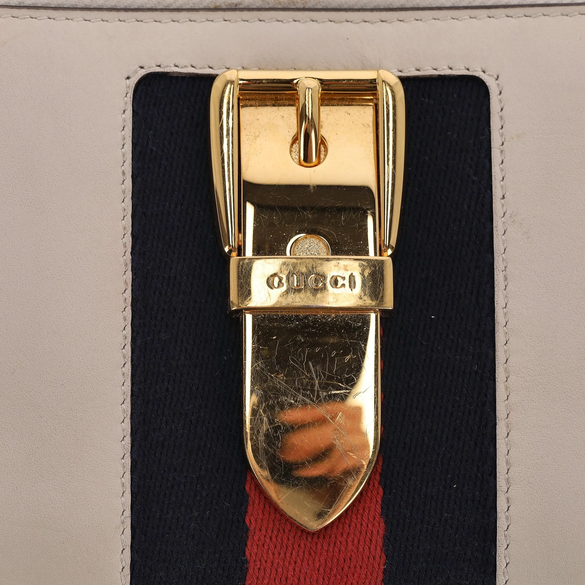 Gucci Sylvie Web Stripe Leather Wallet