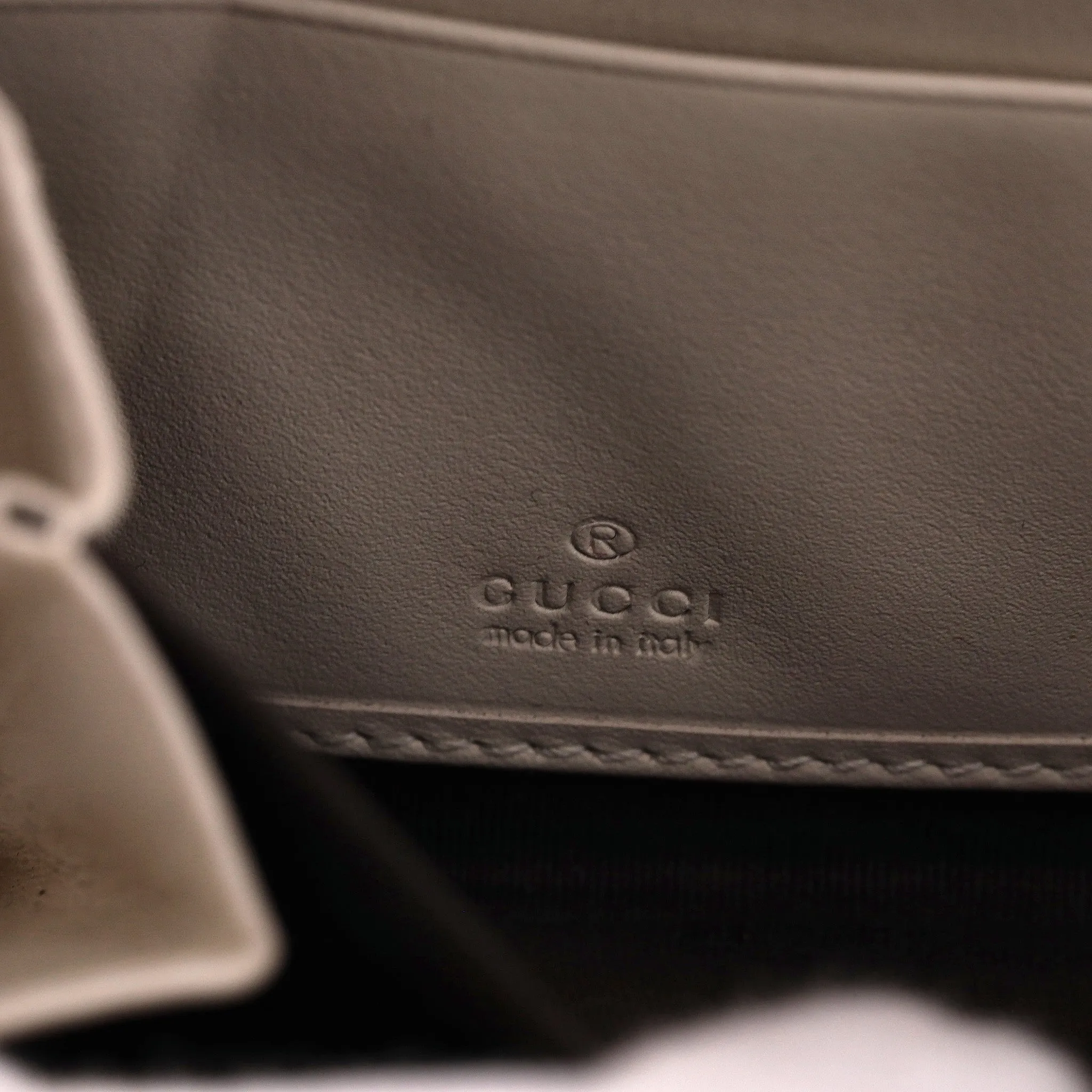 Gucci Sylvie Web Stripe Leather Wallet