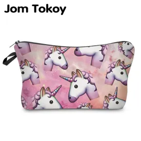Jom Tokoy 2017 New Fashion Brand Cosmetic Bags 3D Printing Women Travel Makeup Bag