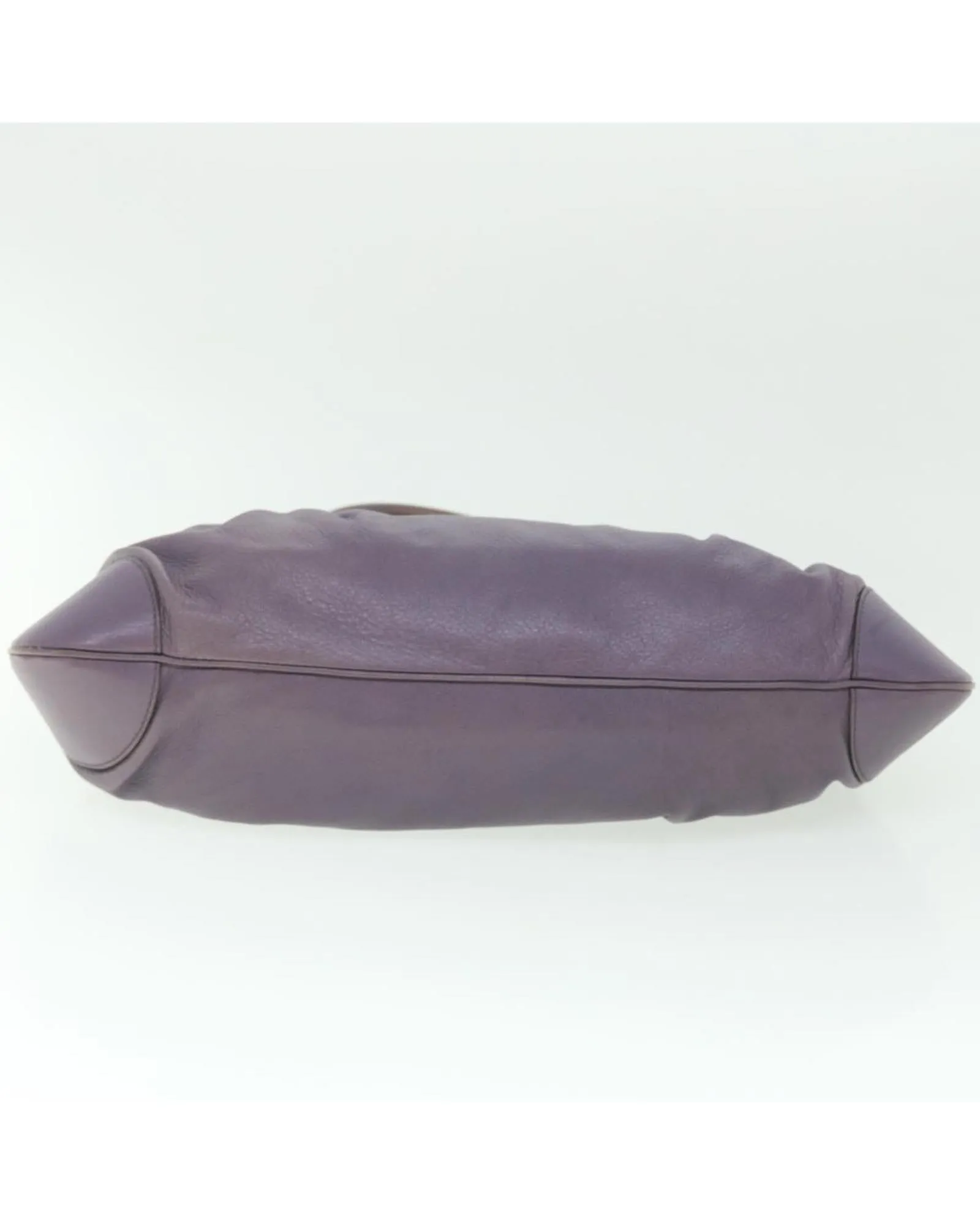 Leather Gancini Shoulder Bag - Purple