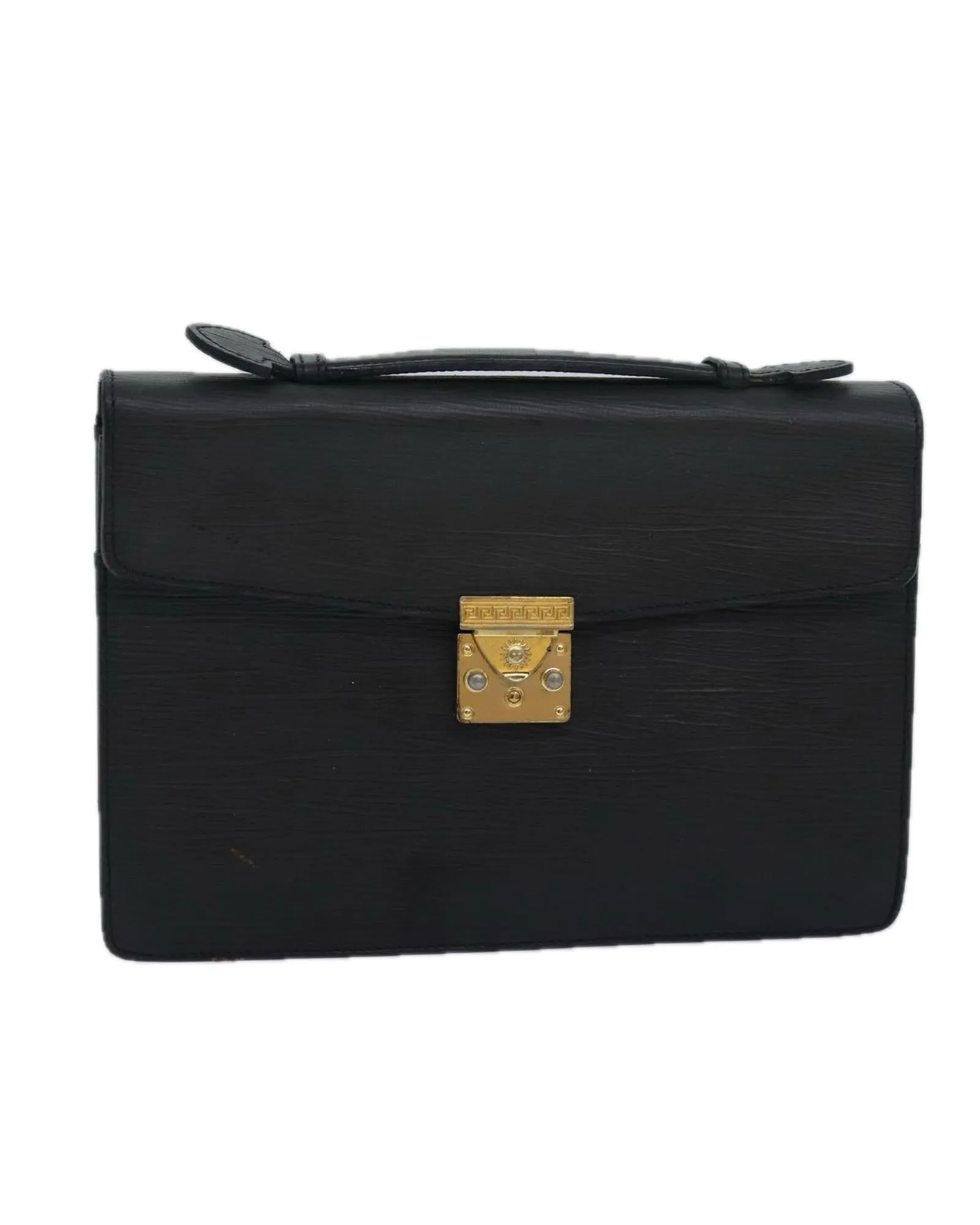 Leather Hand Bag with Key Accessory and Handle Drop