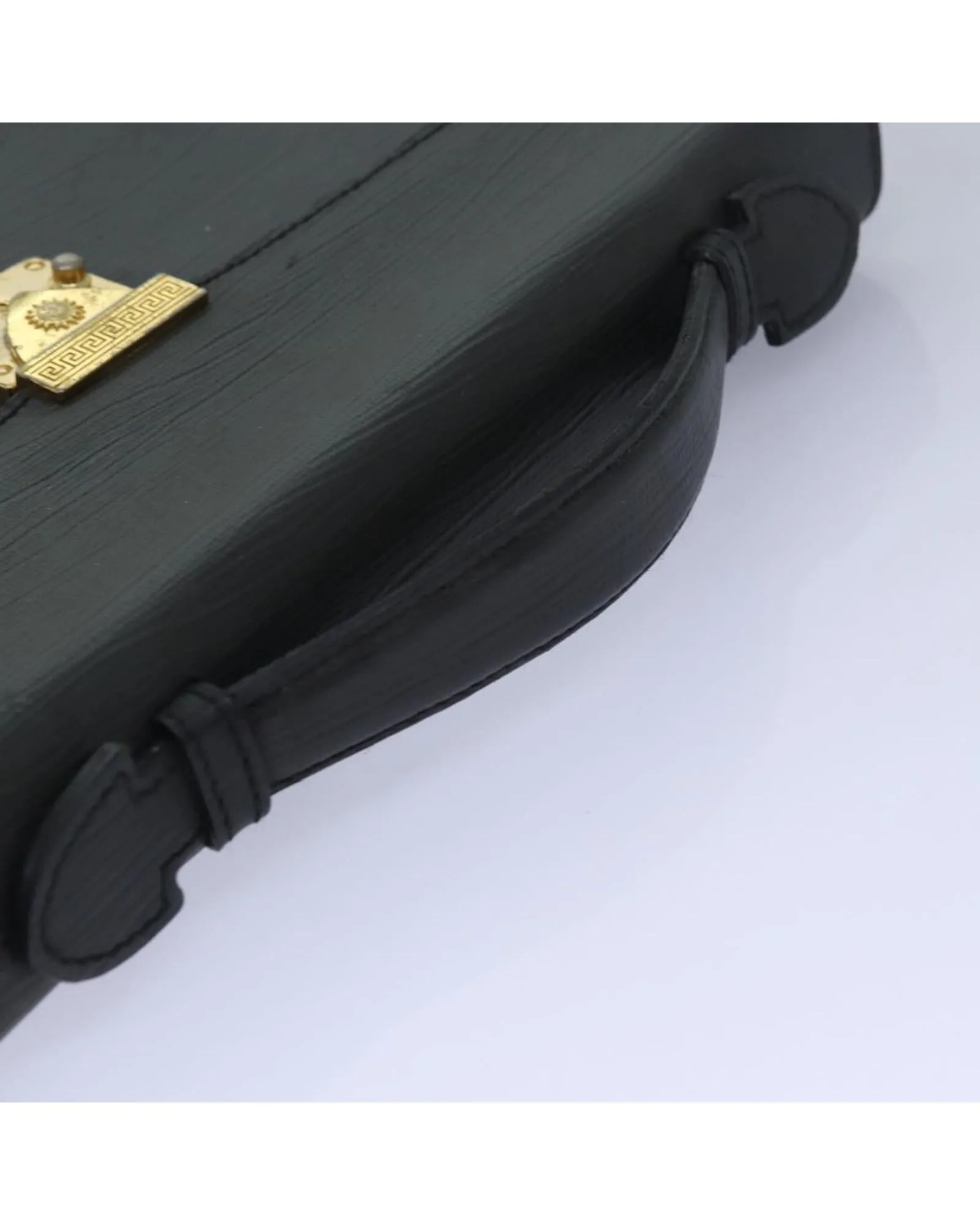 Leather Hand Bag with Key Accessory and Handle Drop