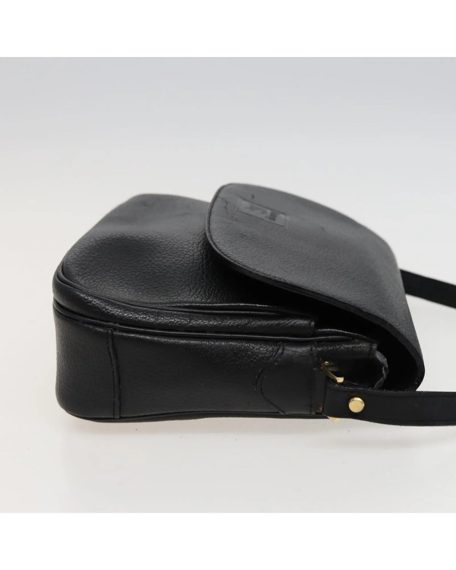 Leather Shoulder Bag with Adjustable Strap and Additional Holes