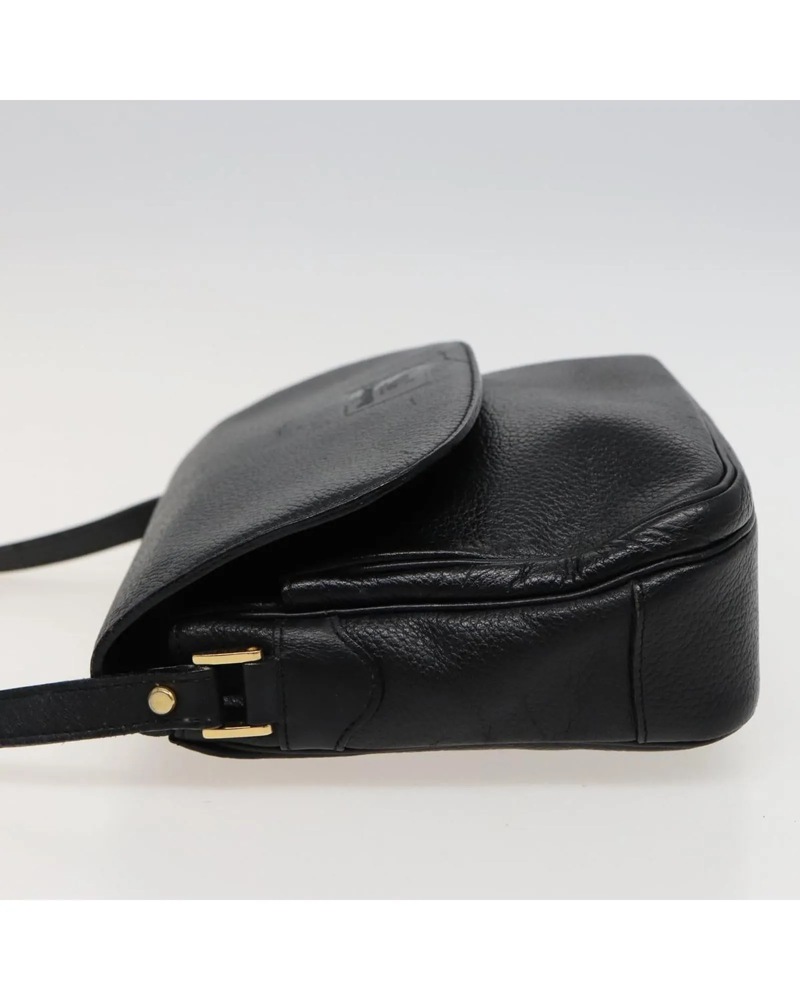 Leather Shoulder Bag with Adjustable Strap and Additional Holes