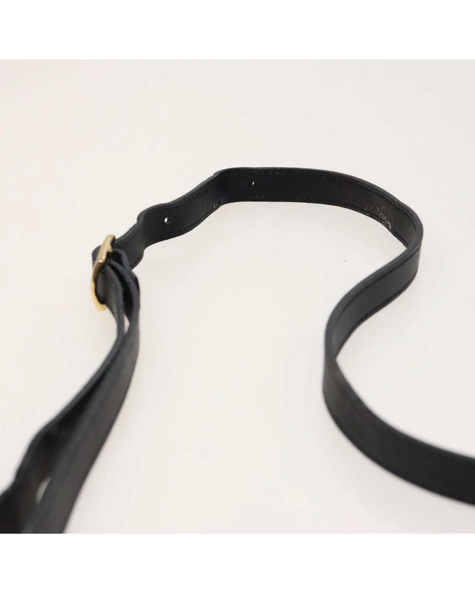 Leather Shoulder Bag with Adjustable Strap and Additional Holes