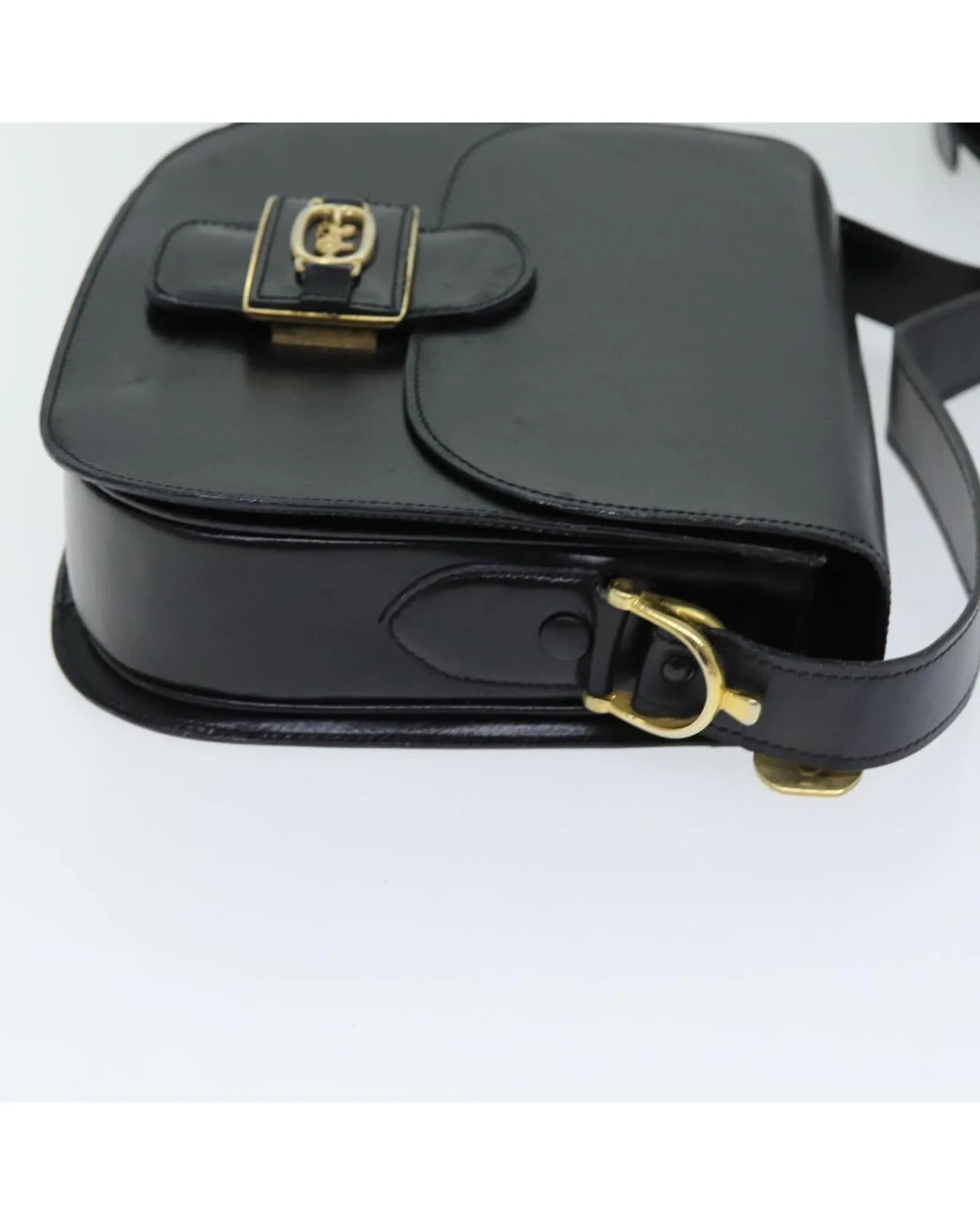 Leather Shoulder Bag with Mirror Accessory