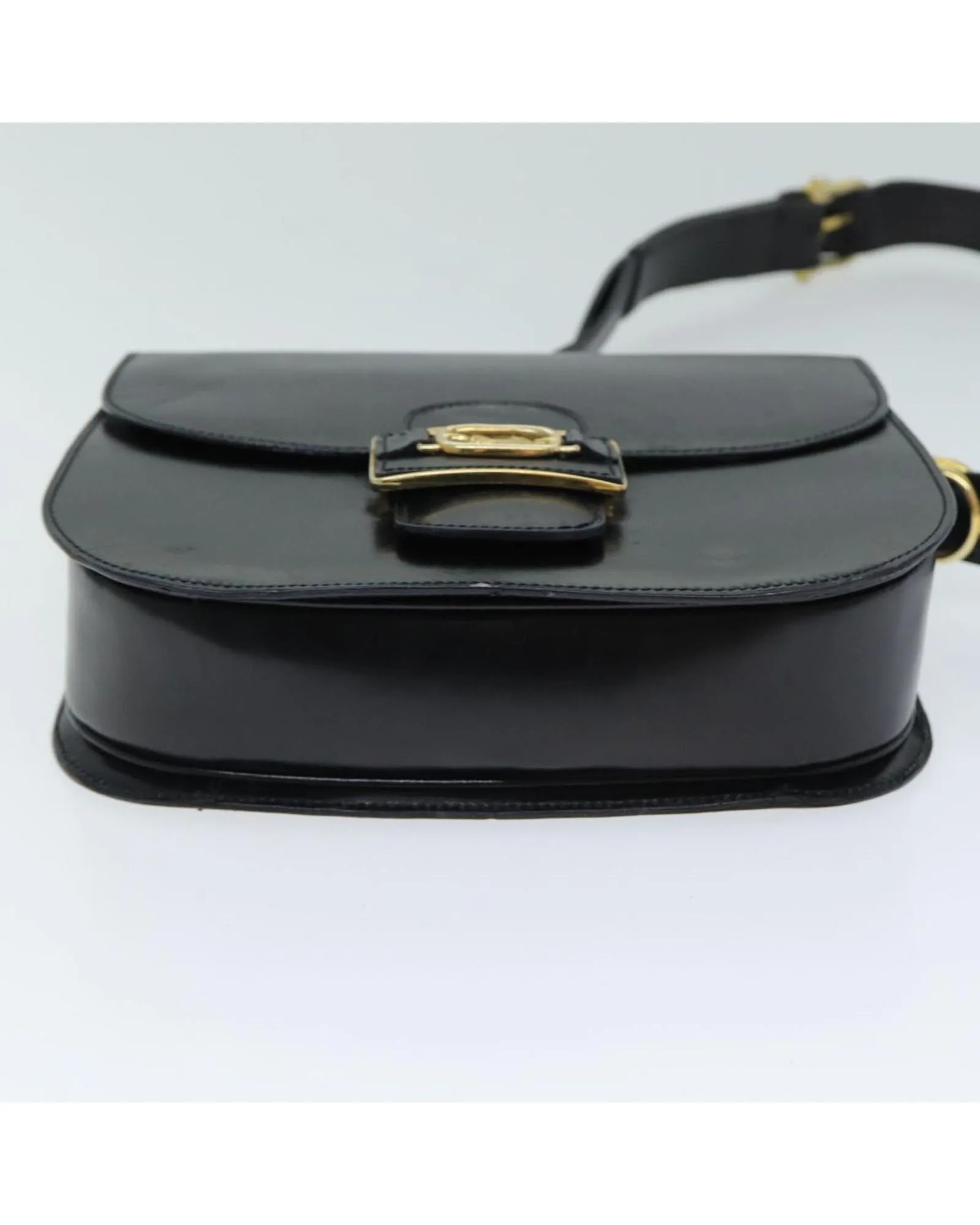 Leather Shoulder Bag with Mirror Accessory