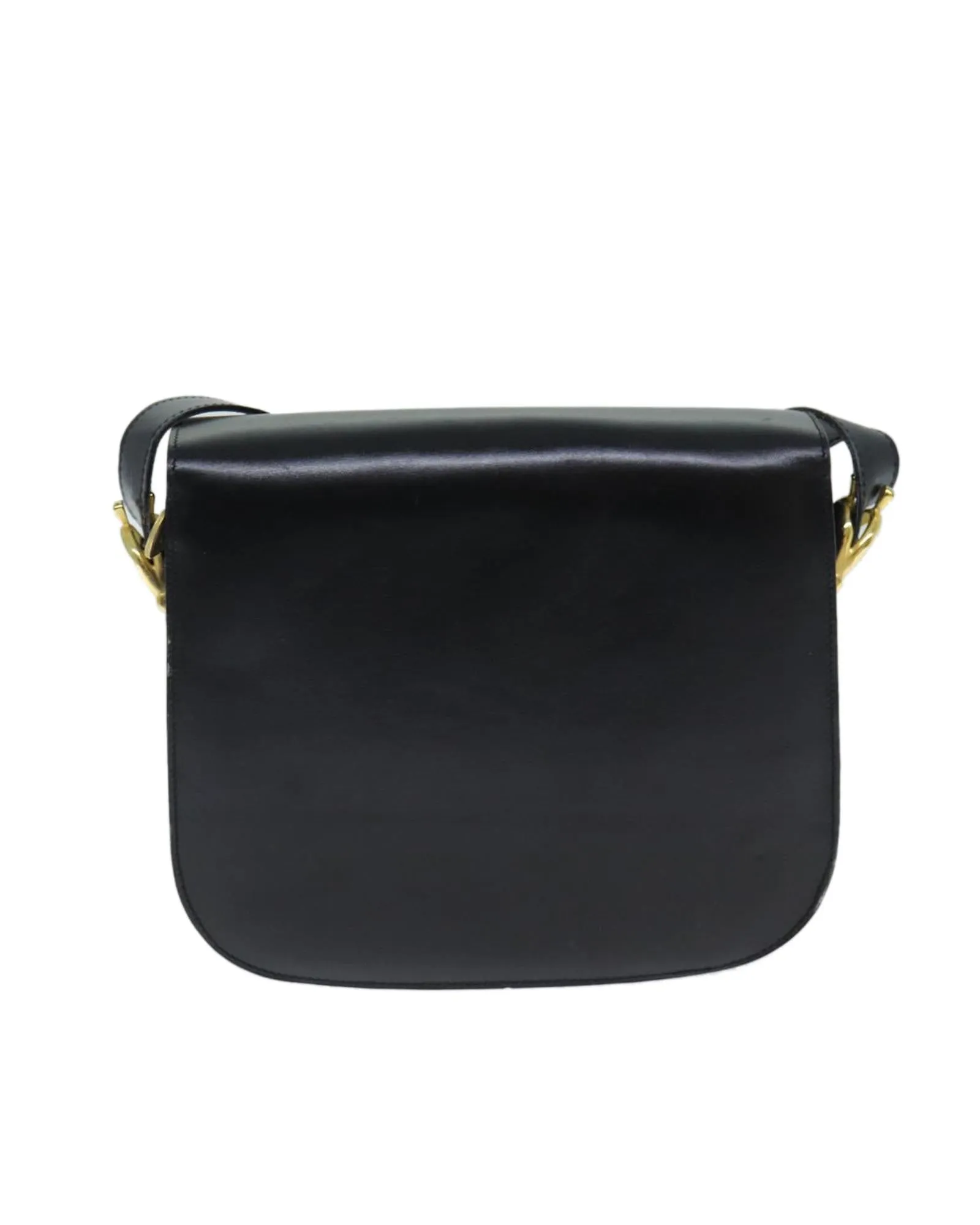 Leather Shoulder Bag with Mirror Accessory