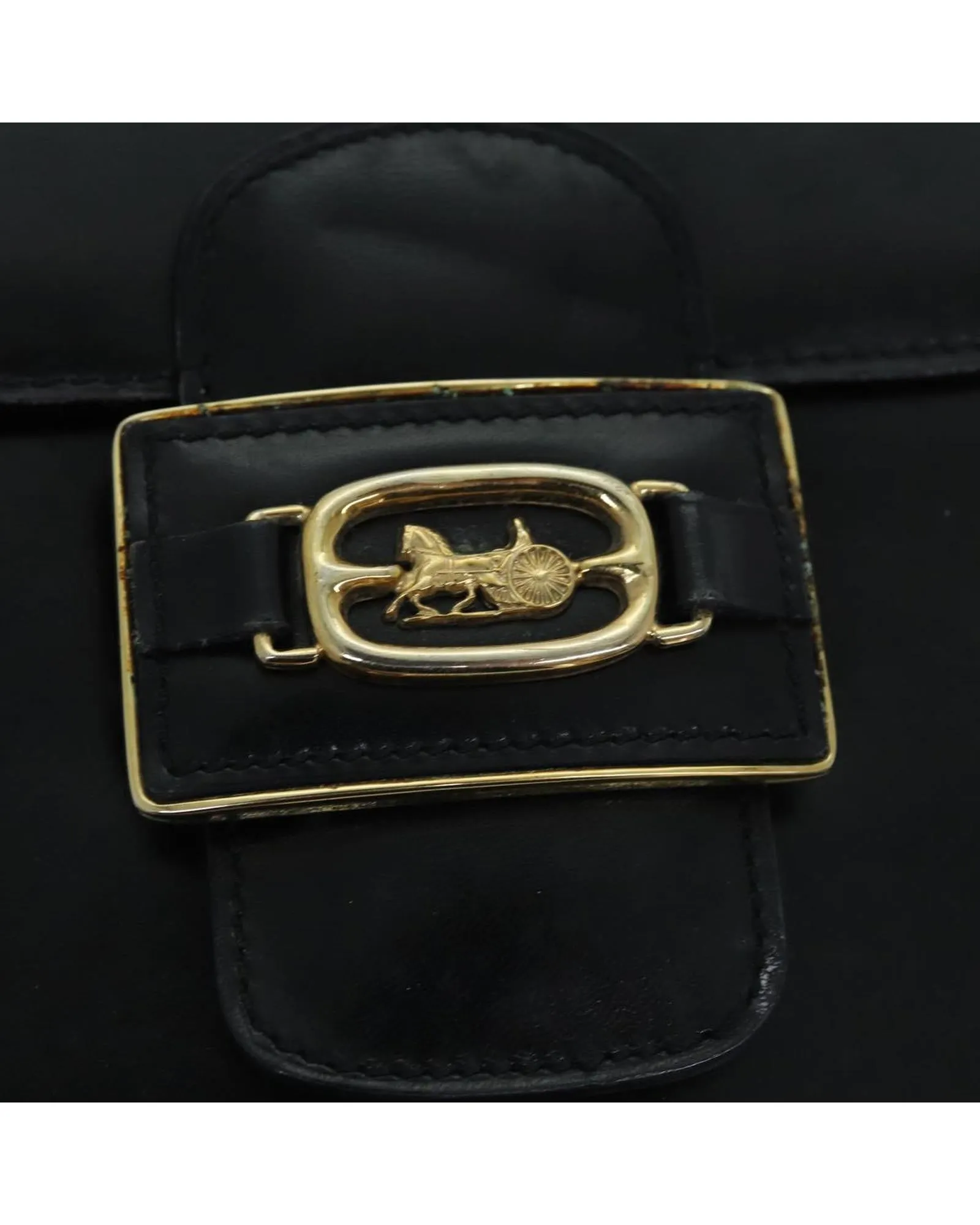 Leather Shoulder Bag with Mirror Accessory