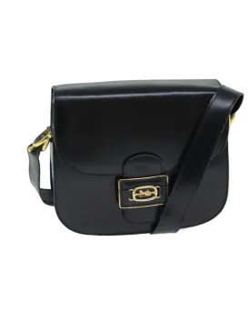 Leather Shoulder Bag with Mirror Accessory