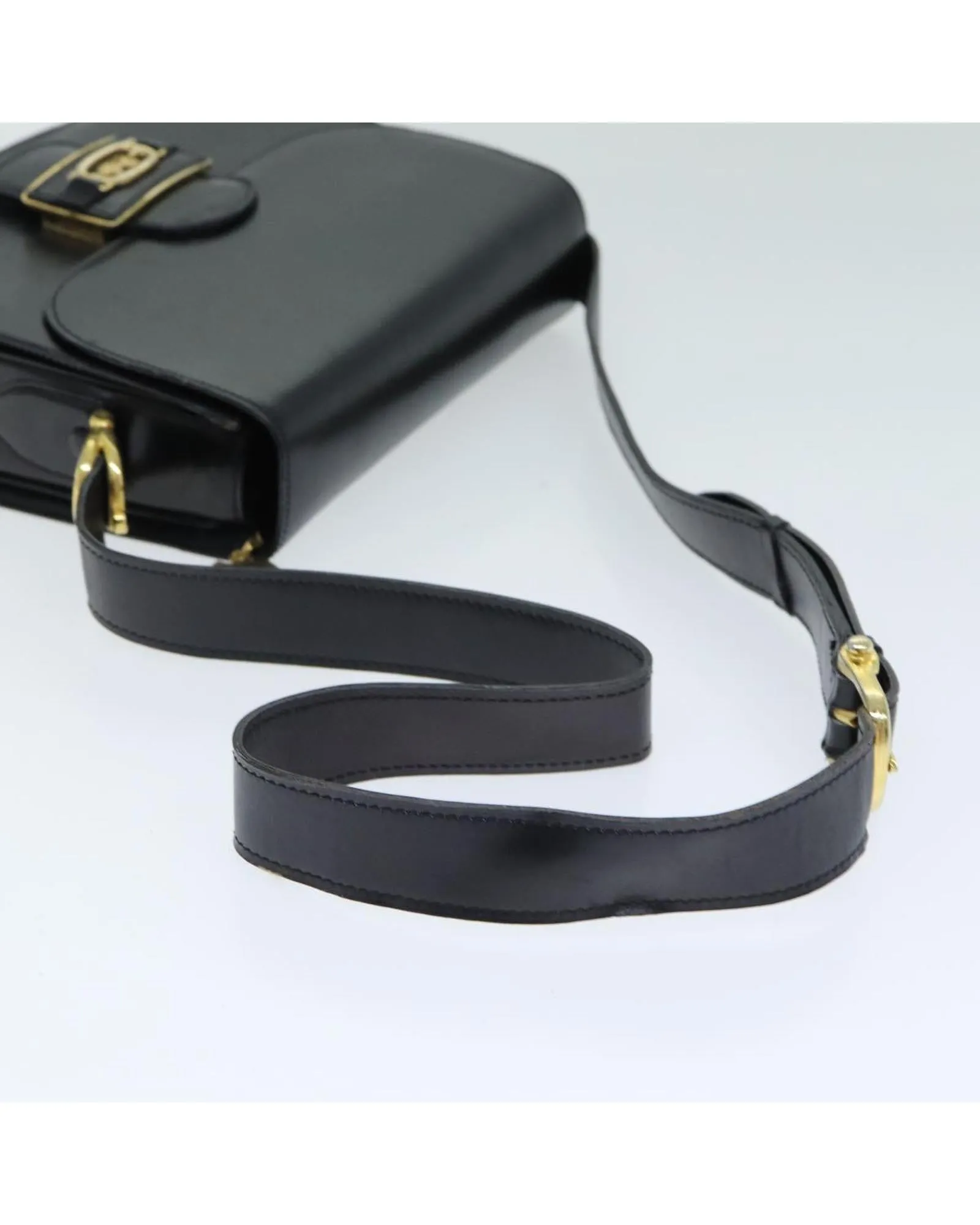 Leather Shoulder Bag with Mirror Accessory