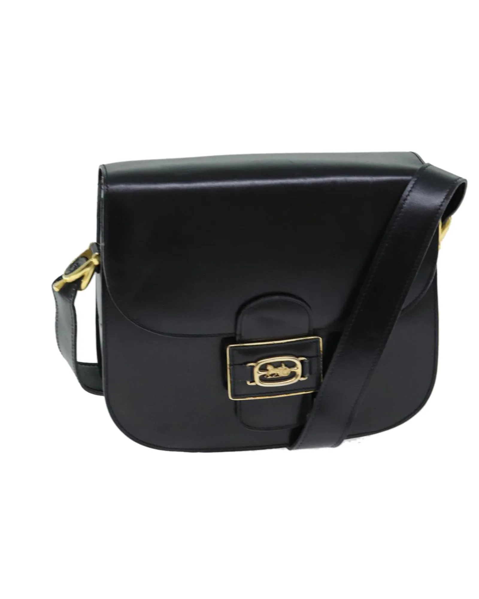 Leather Shoulder Bag with Mirror Accessory