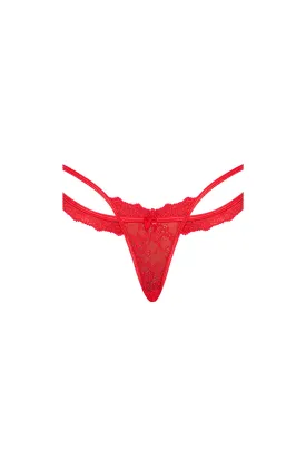Magic Silk Ooh La Lace Cross Strap Split Crotch Tanga Red Magic Silk Ooh La Lace Cross Strap Split Crotch Tanga Red