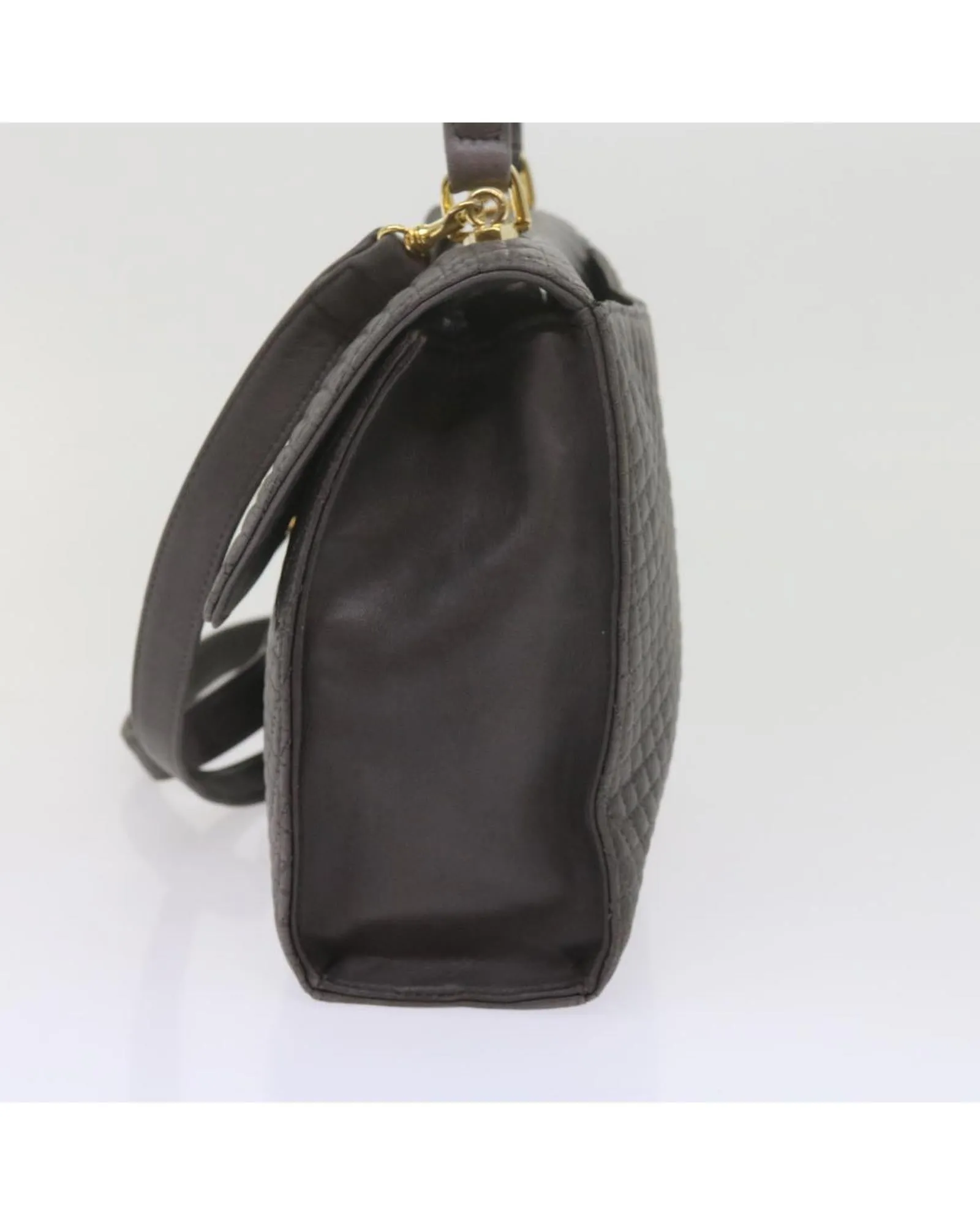 Matelasse Leather Shoulder Bag with Dual Carrying Options