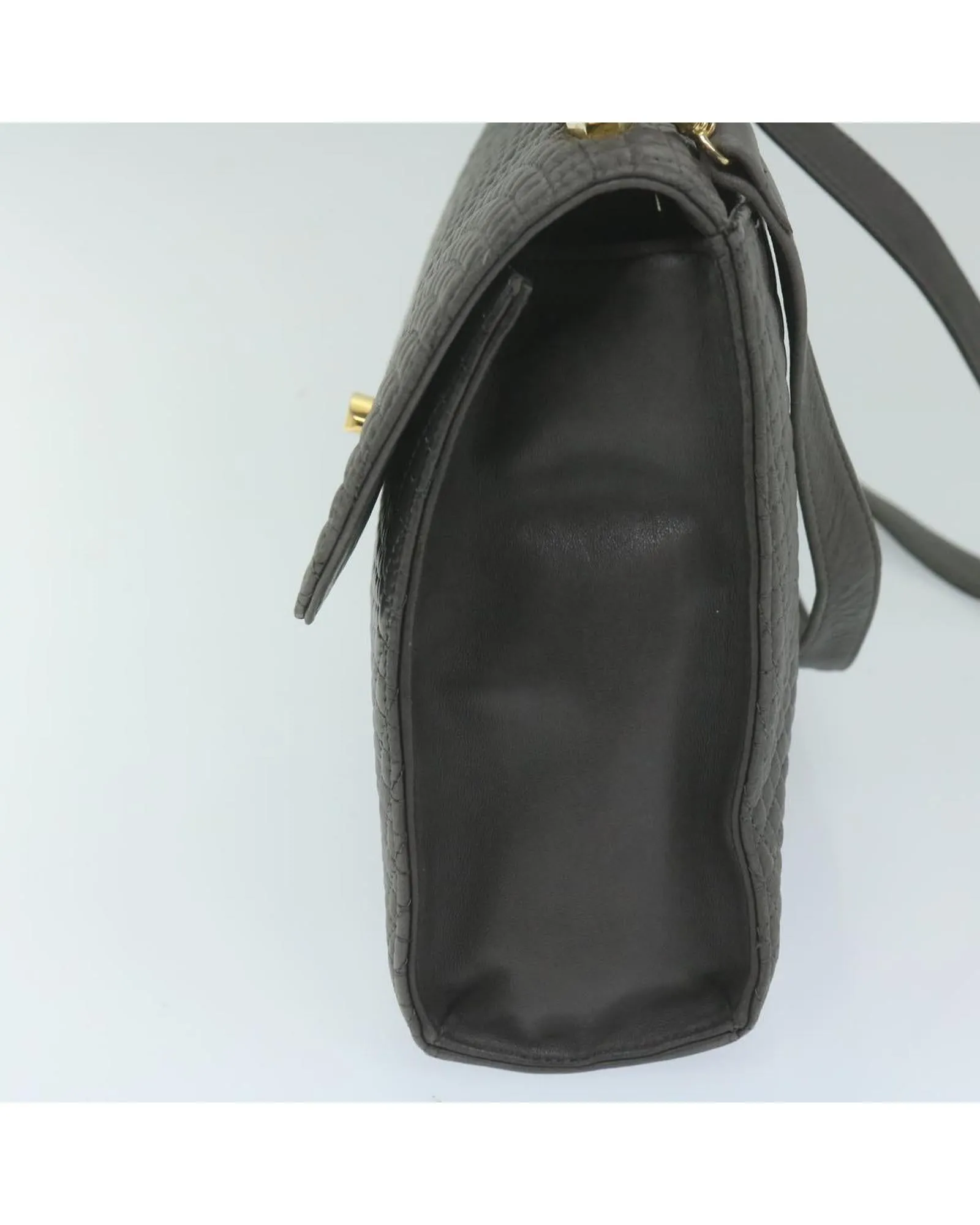 Matelasse Leather Shoulder Bag with Dual Carrying Options