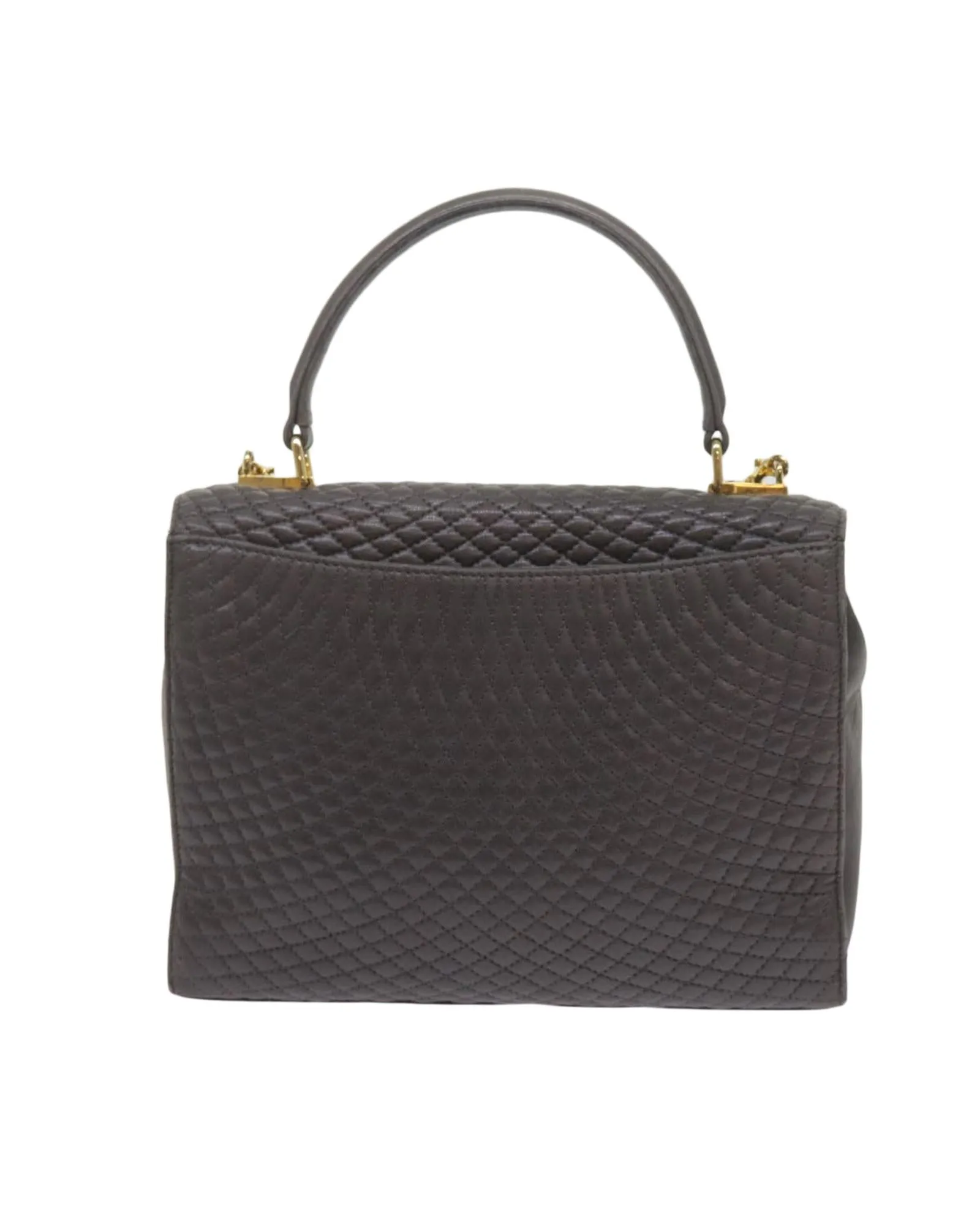 Matelasse Leather Shoulder Bag with Dual Carrying Options