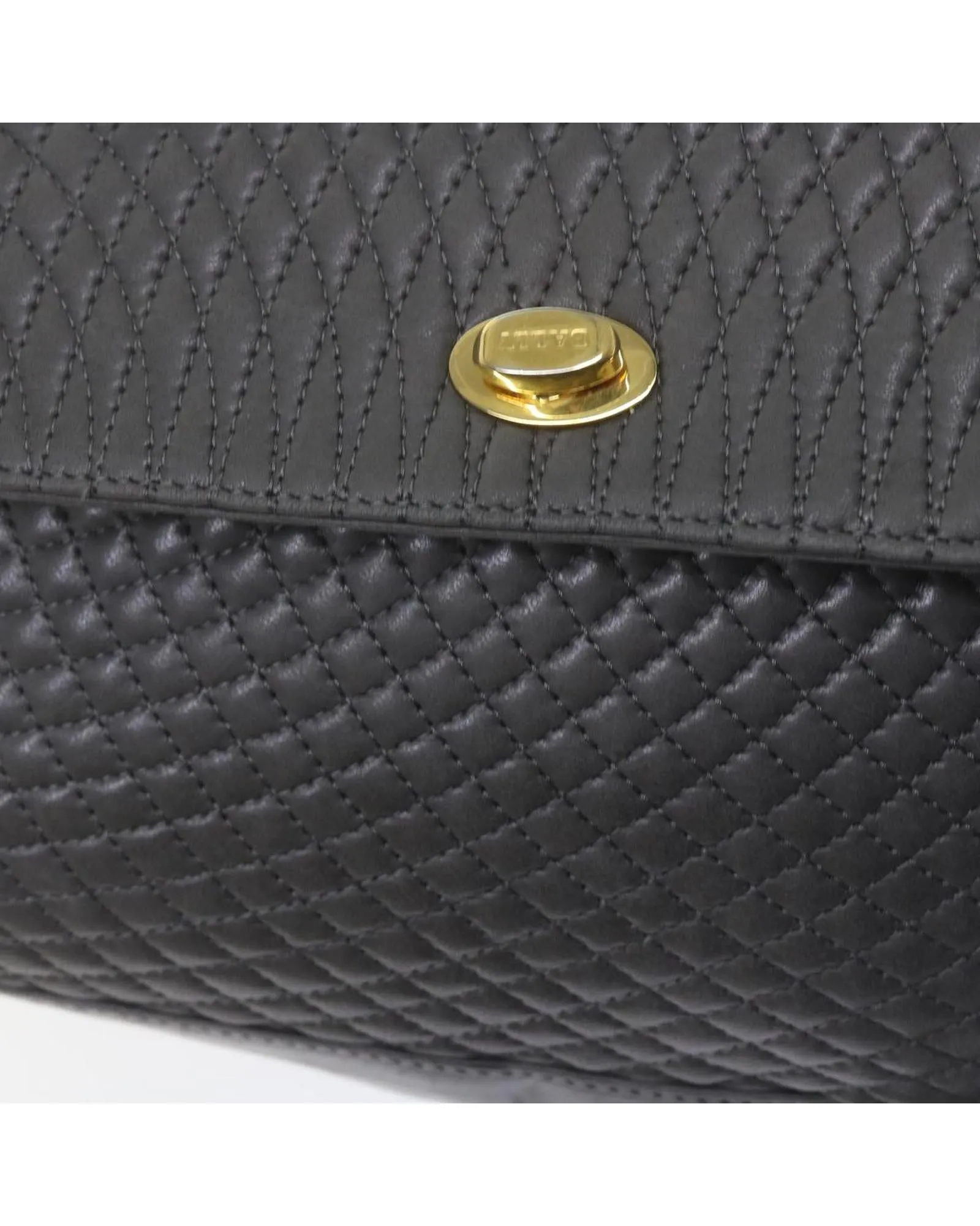 Matelasse Leather Shoulder Bag with Dual Carrying Options