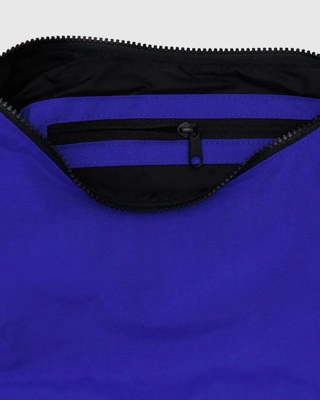 Medium Nylon Crescent Bag - Lapis (47" Strap)