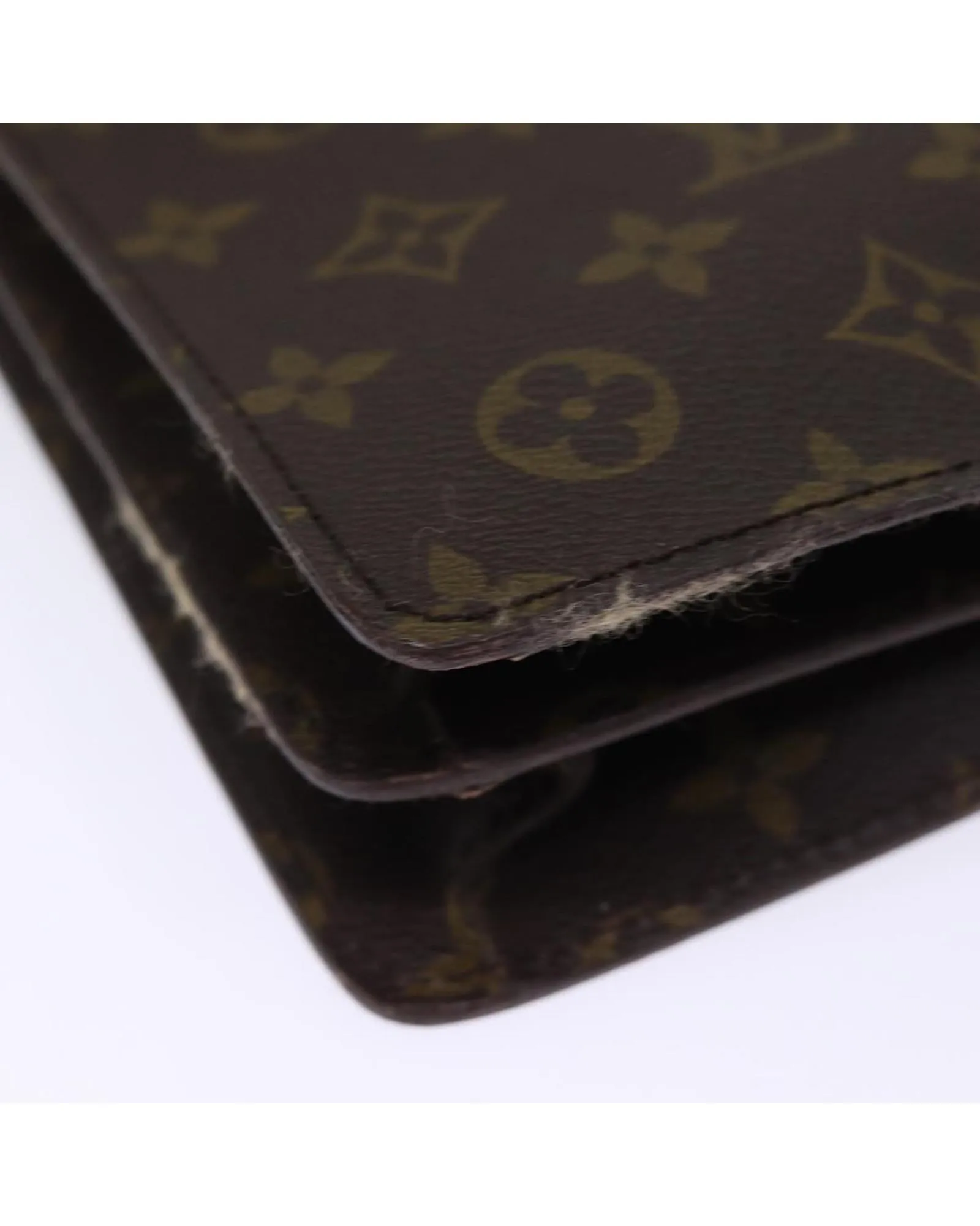 Monogram Canvas Briefcase with Key Accessory and French Craftsmanship