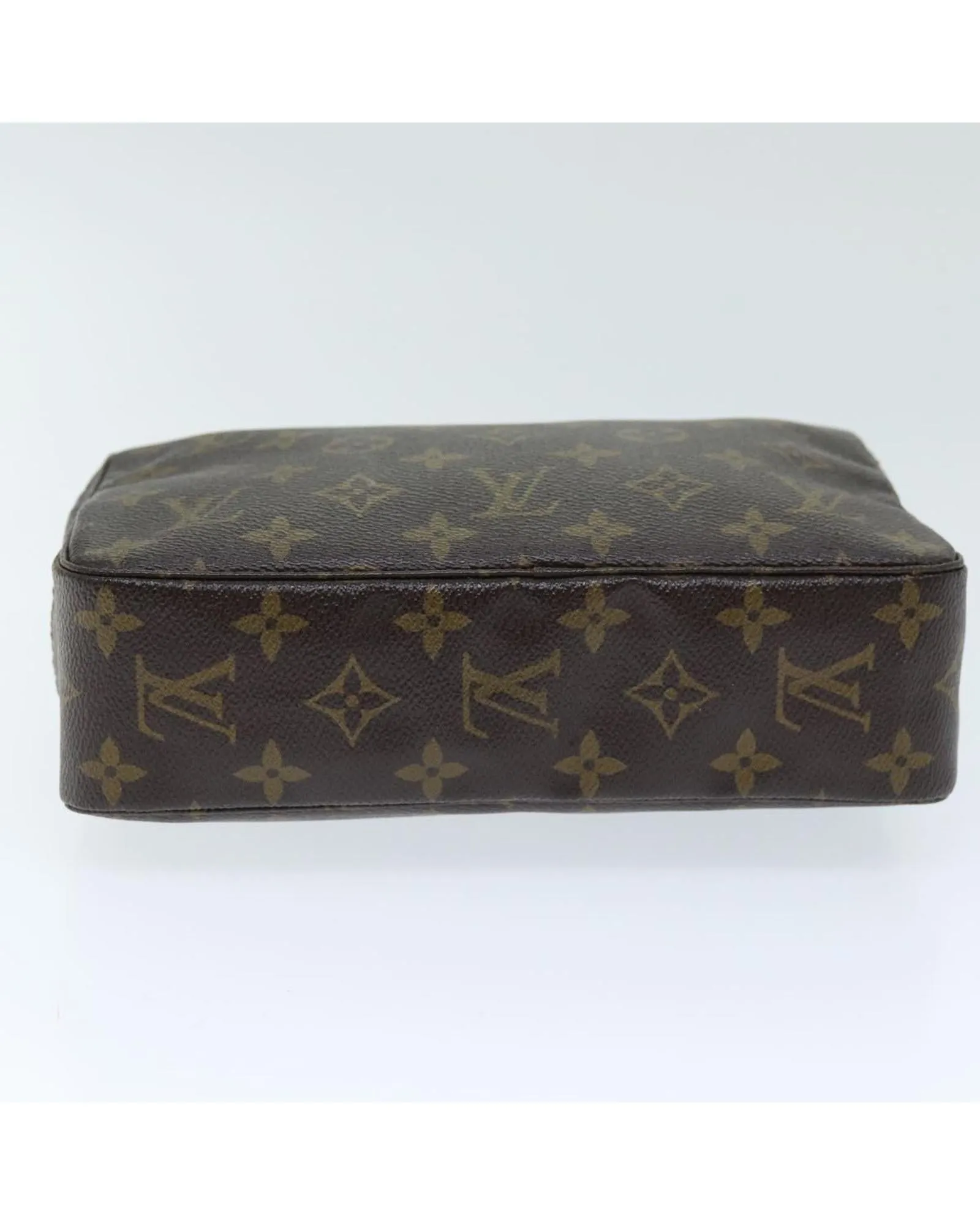 Monogram Canvas Clutch Bag with Multiple Pockets and Zipper - Authentic LV