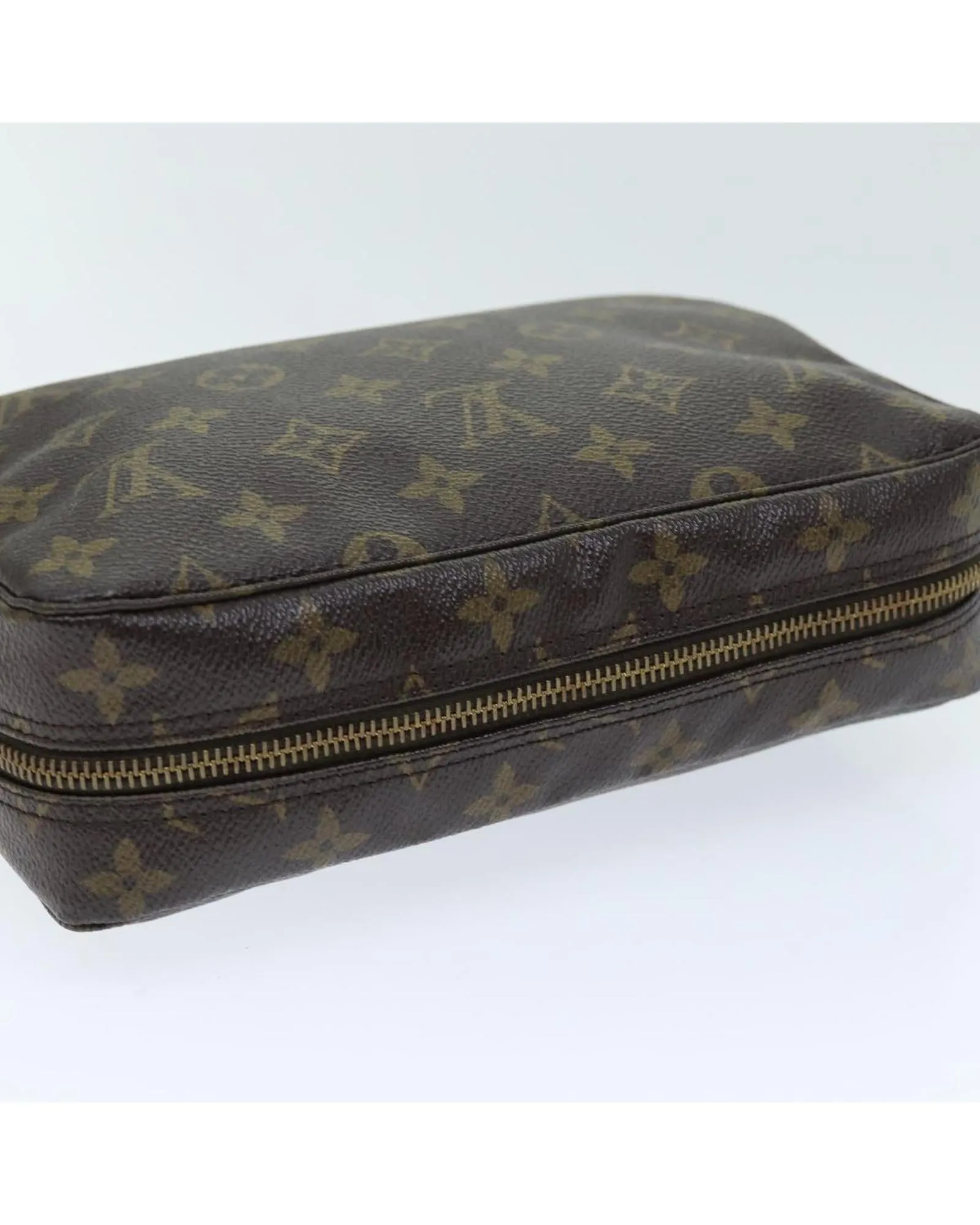 Monogram Canvas Clutch Bag with Multiple Pockets and Zipper - Authentic LV