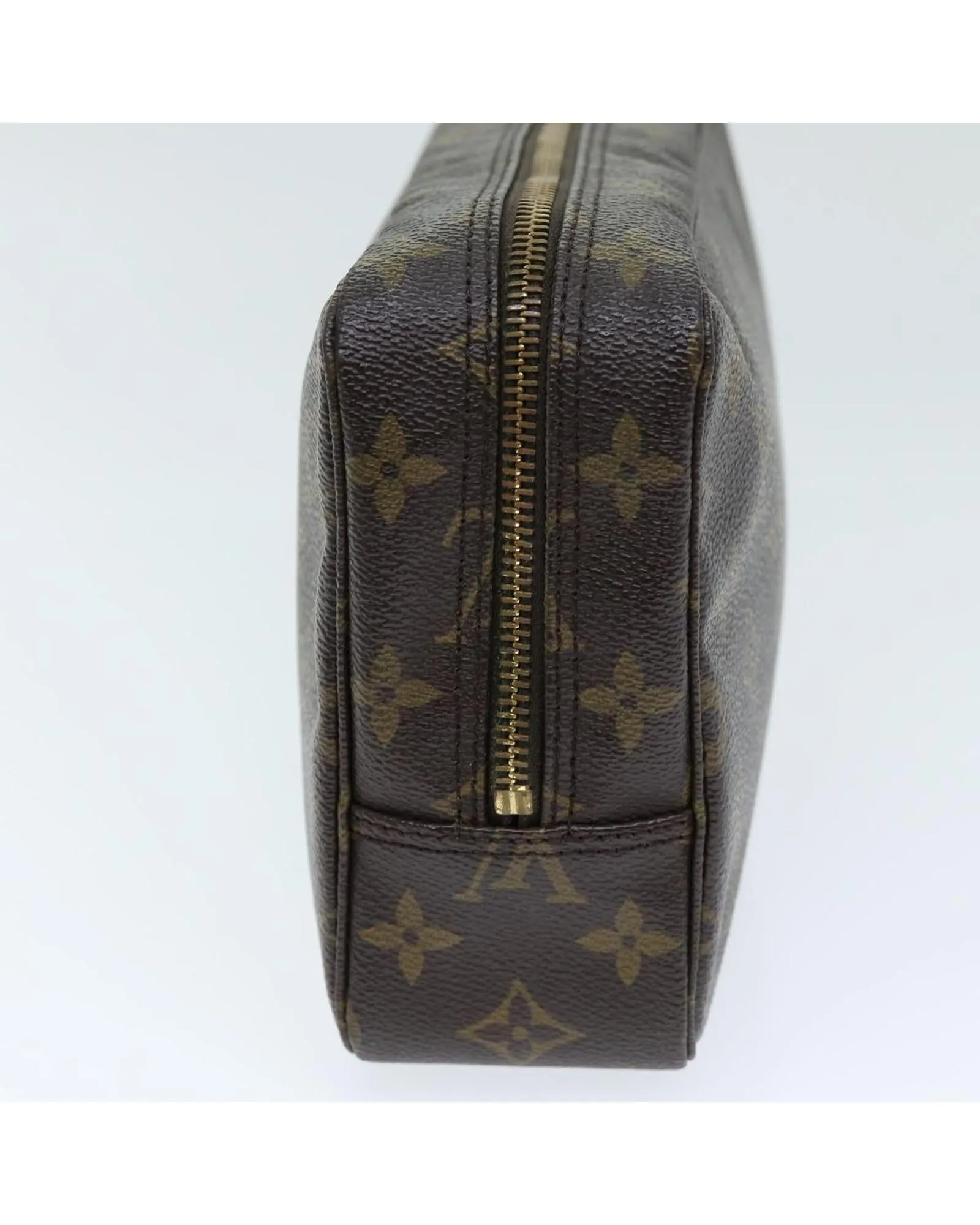 Monogram Canvas Clutch Bag with Multiple Pockets and Zipper - Authentic LV