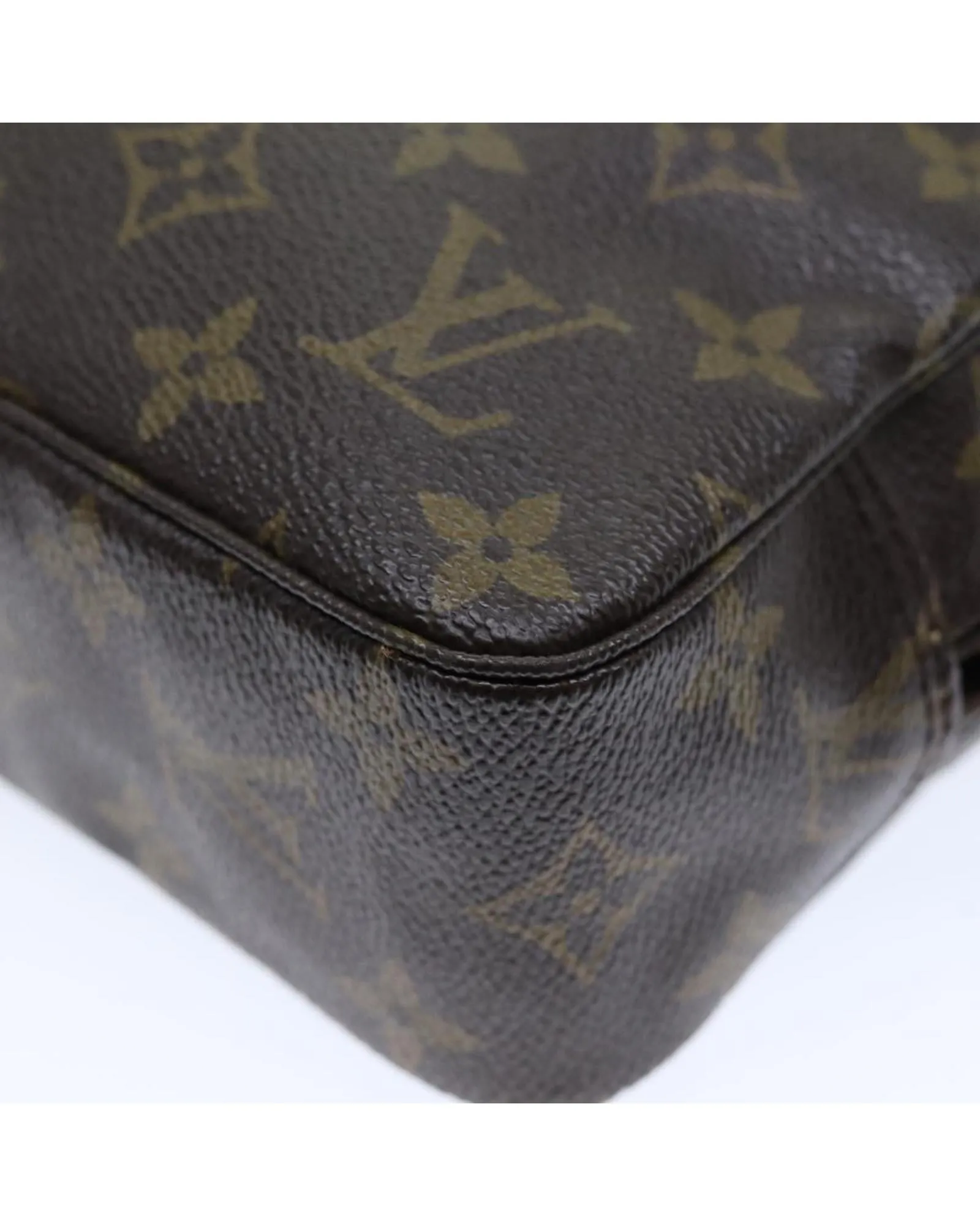 Monogram Canvas Clutch Bag with Multiple Pockets and Zipper - Authentic LV