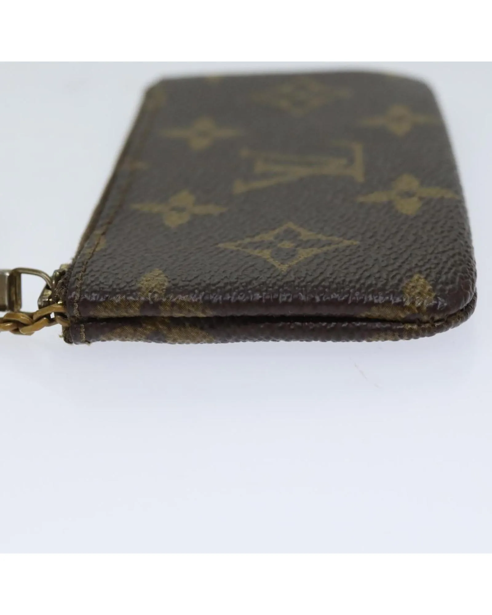 Monogram Canvas Coin Purse with Metal Fittings and Rubbing