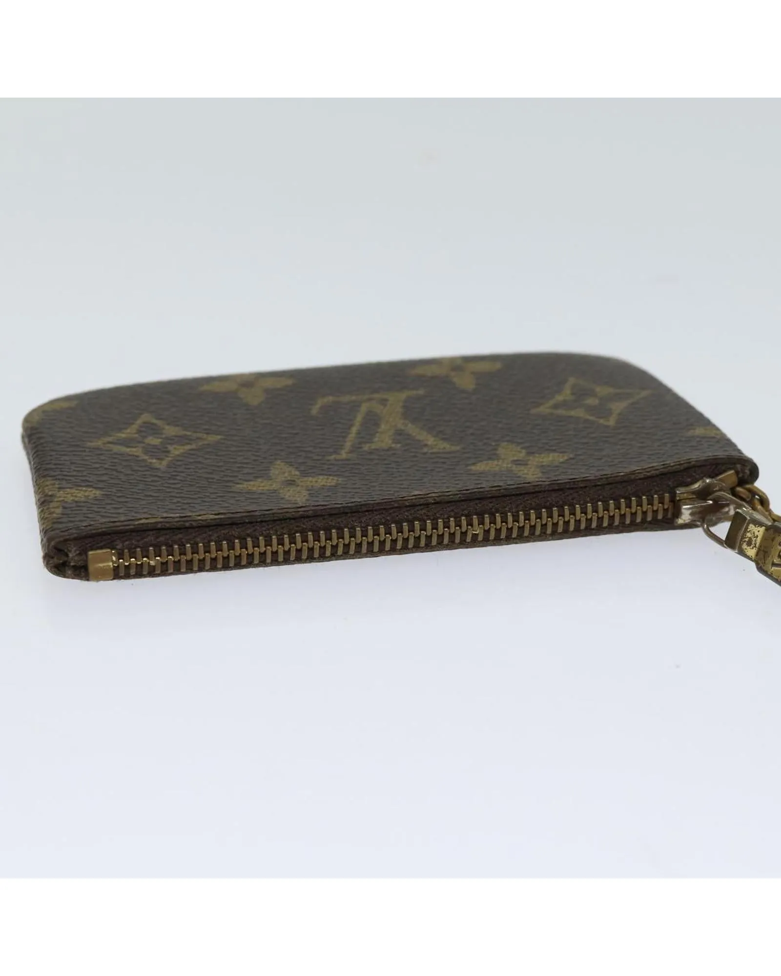 Monogram Canvas Coin Purse with Metal Fittings and Rubbing