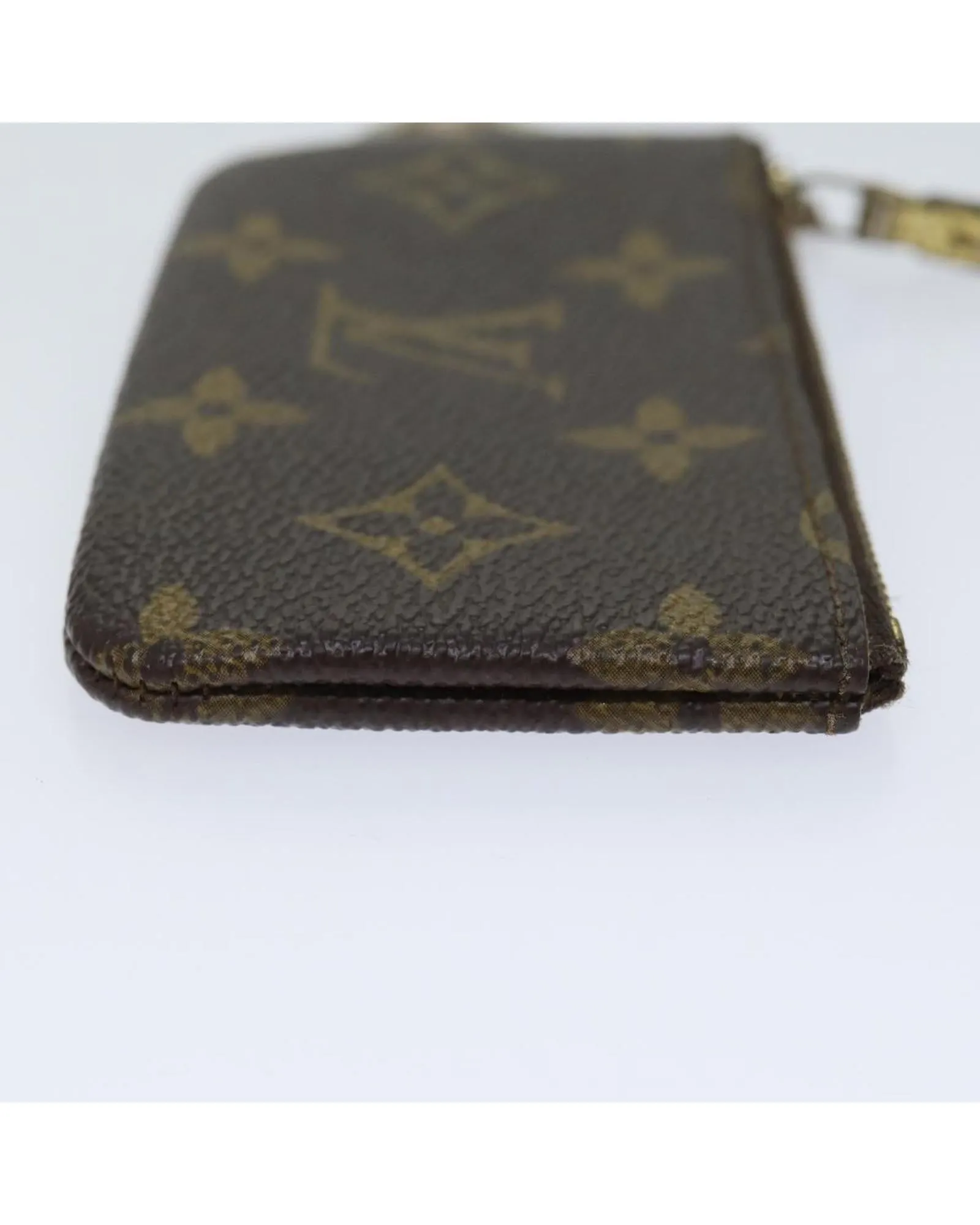Monogram Canvas Coin Purse with Metal Fittings and Rubbing