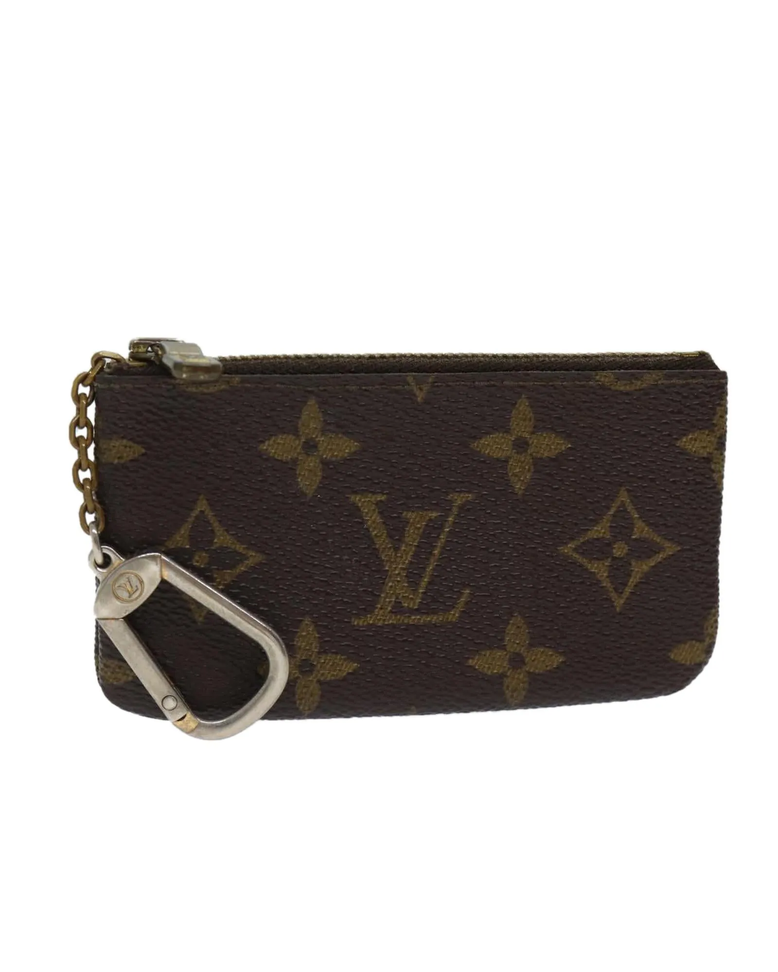 Monogram Canvas Coin Purse with Metal Fittings and Rubbing