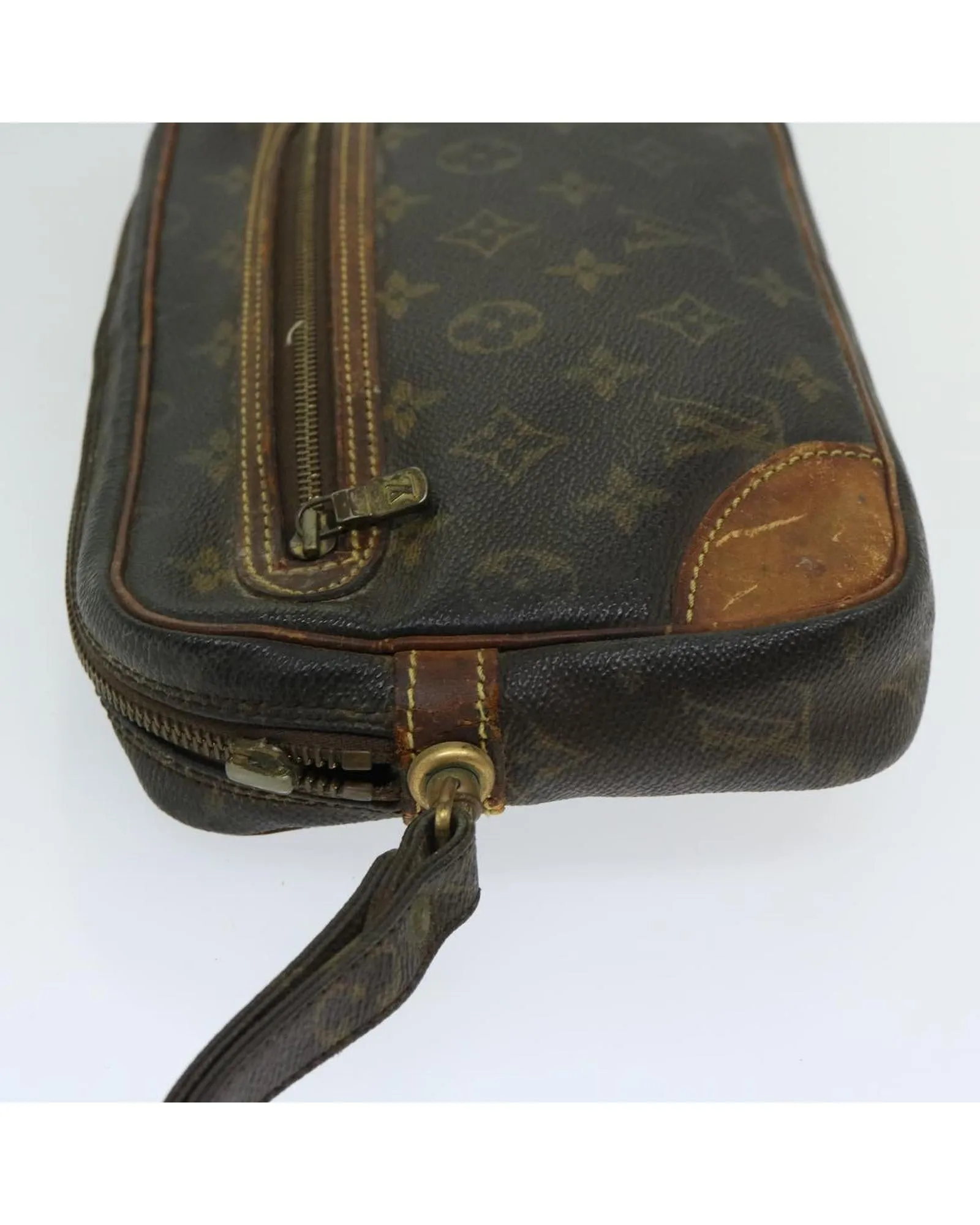 Monogram Canvas Dragonne Clutch Bag