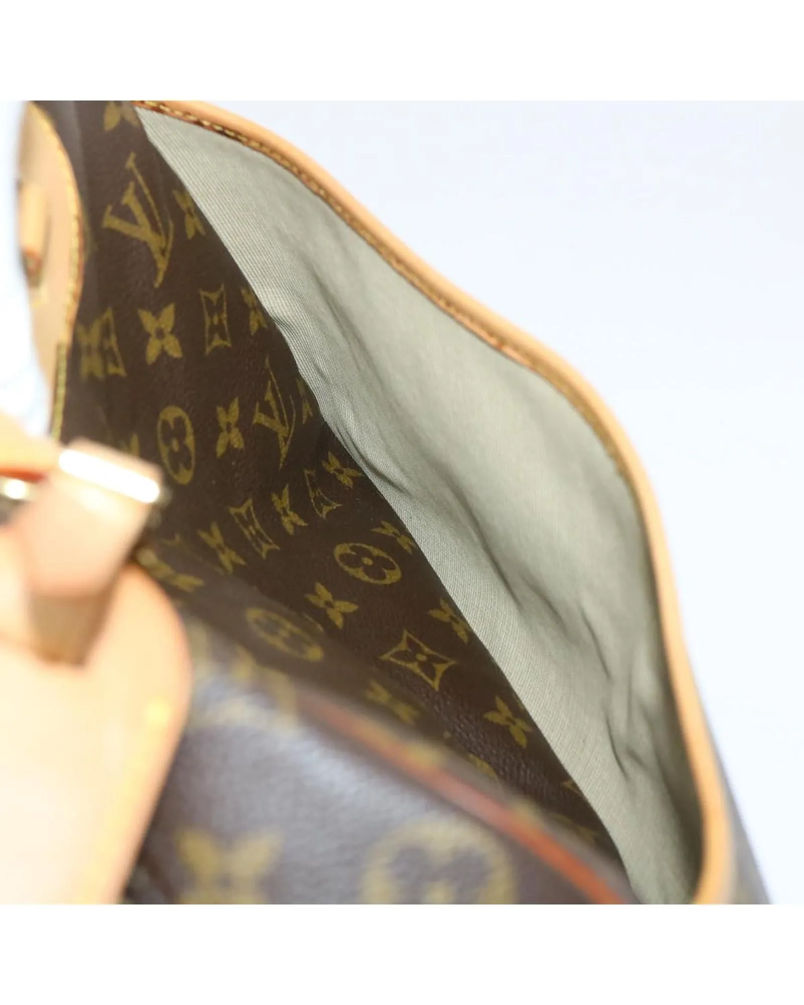 Monogram Canvas Hand Bag with Name Tag - B Rank