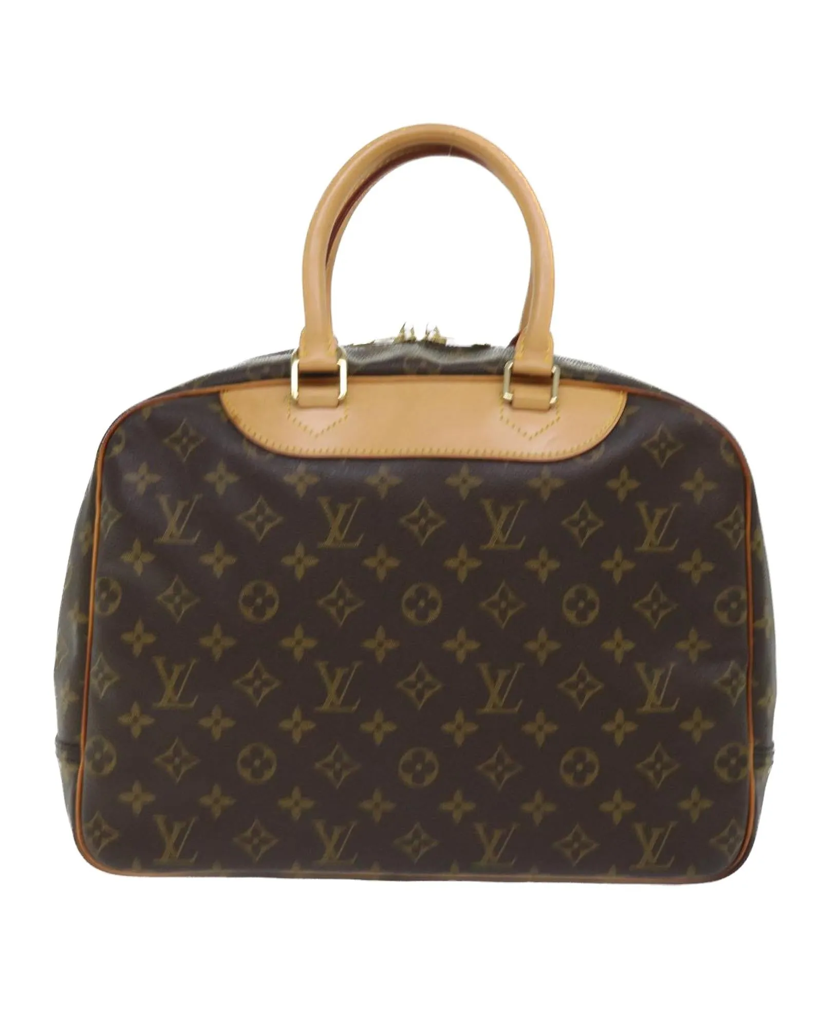 Monogram Canvas Hand Bag with Name Tag - B Rank