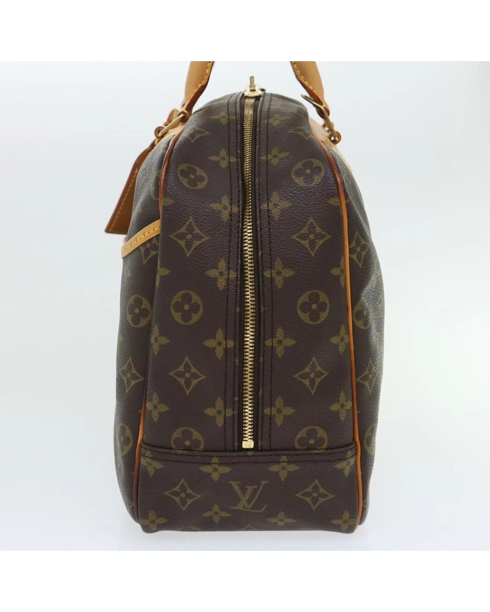 Monogram Canvas Hand Bag with Name Tag - B Rank