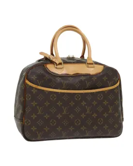 Monogram Canvas Hand Bag with Name Tag - B Rank