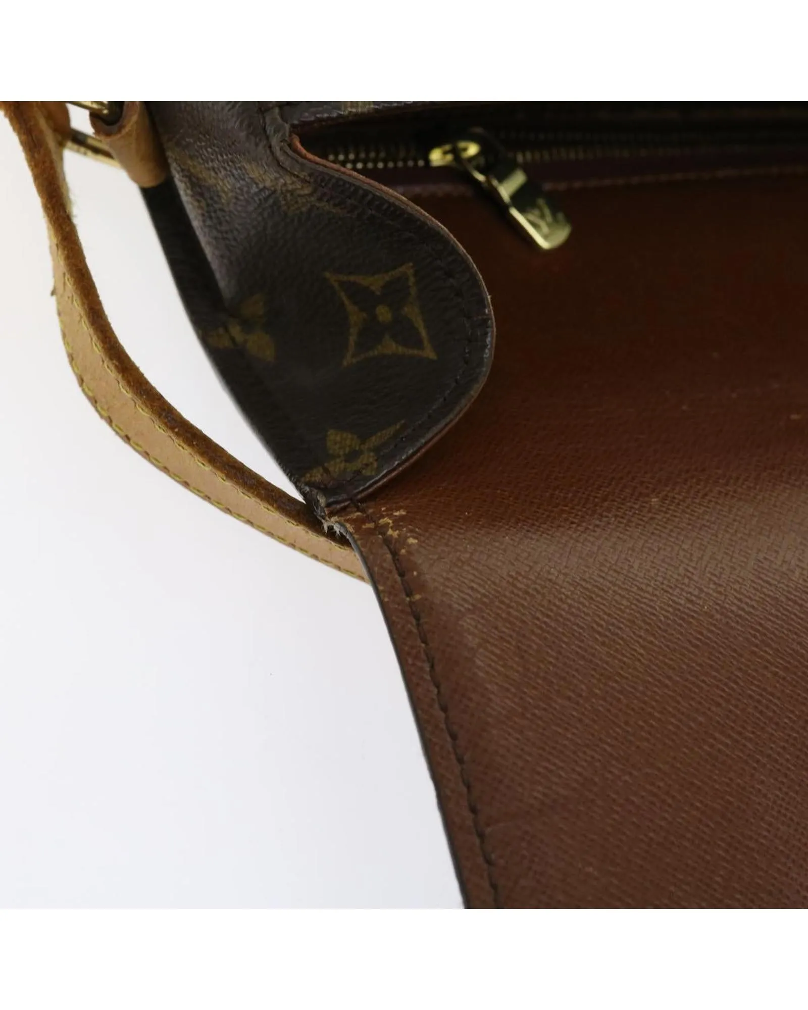 Monogram Canvas Shoulder Bag with Adjustable Strap - Vintage