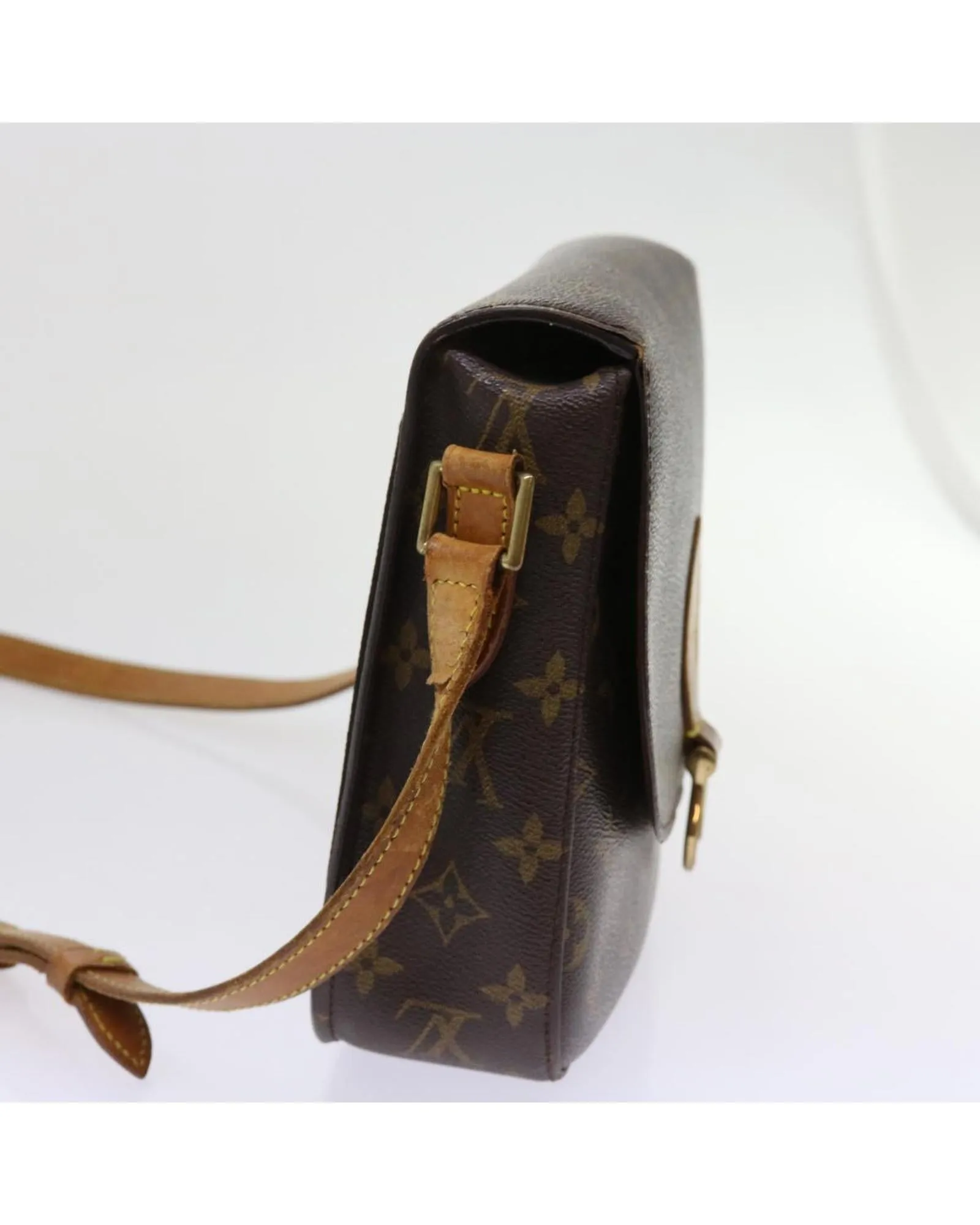 Monogram Canvas Shoulder Bag with Adjustable Strap - Vintage