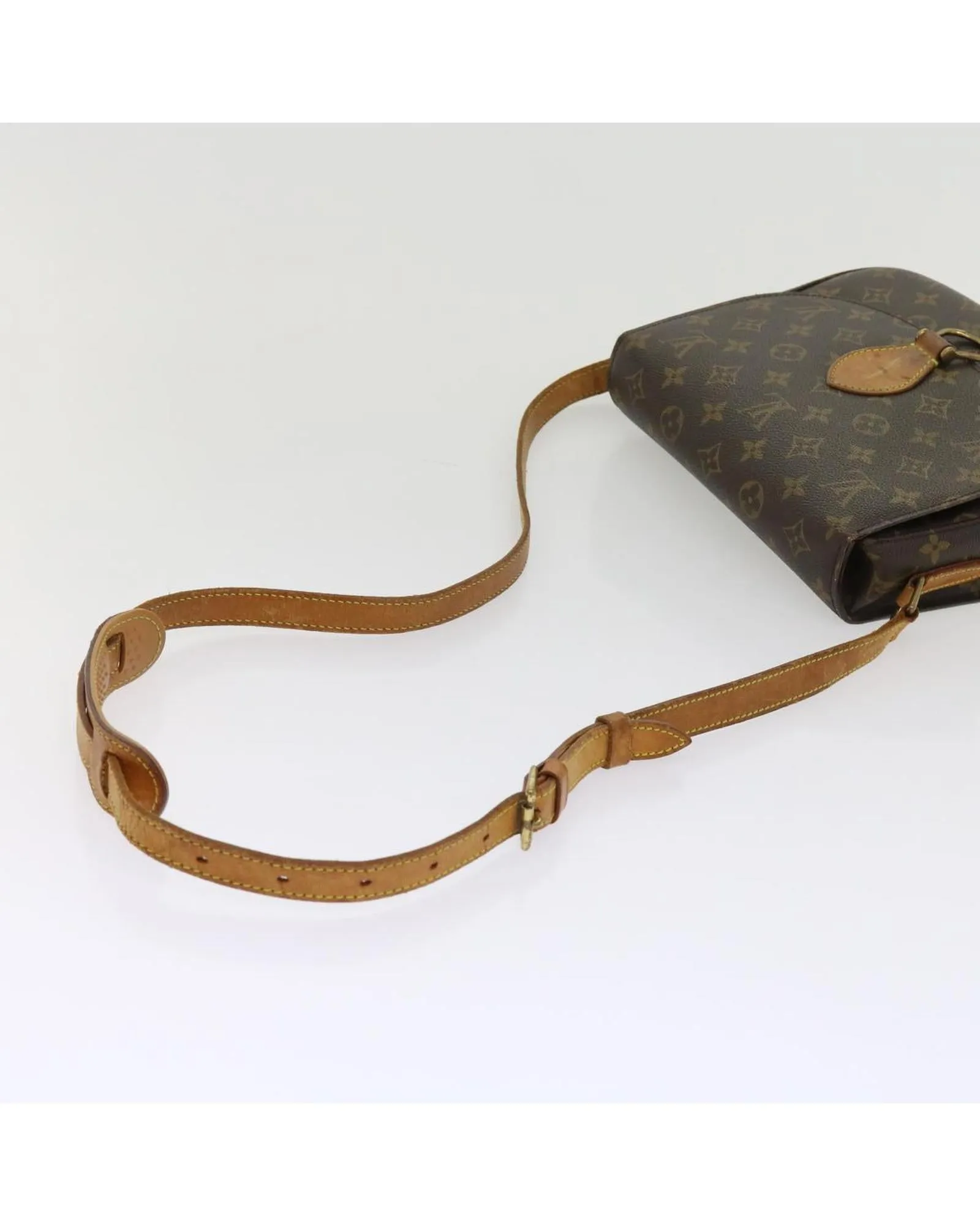 Monogram Canvas Shoulder Bag with Adjustable Strap - Vintage