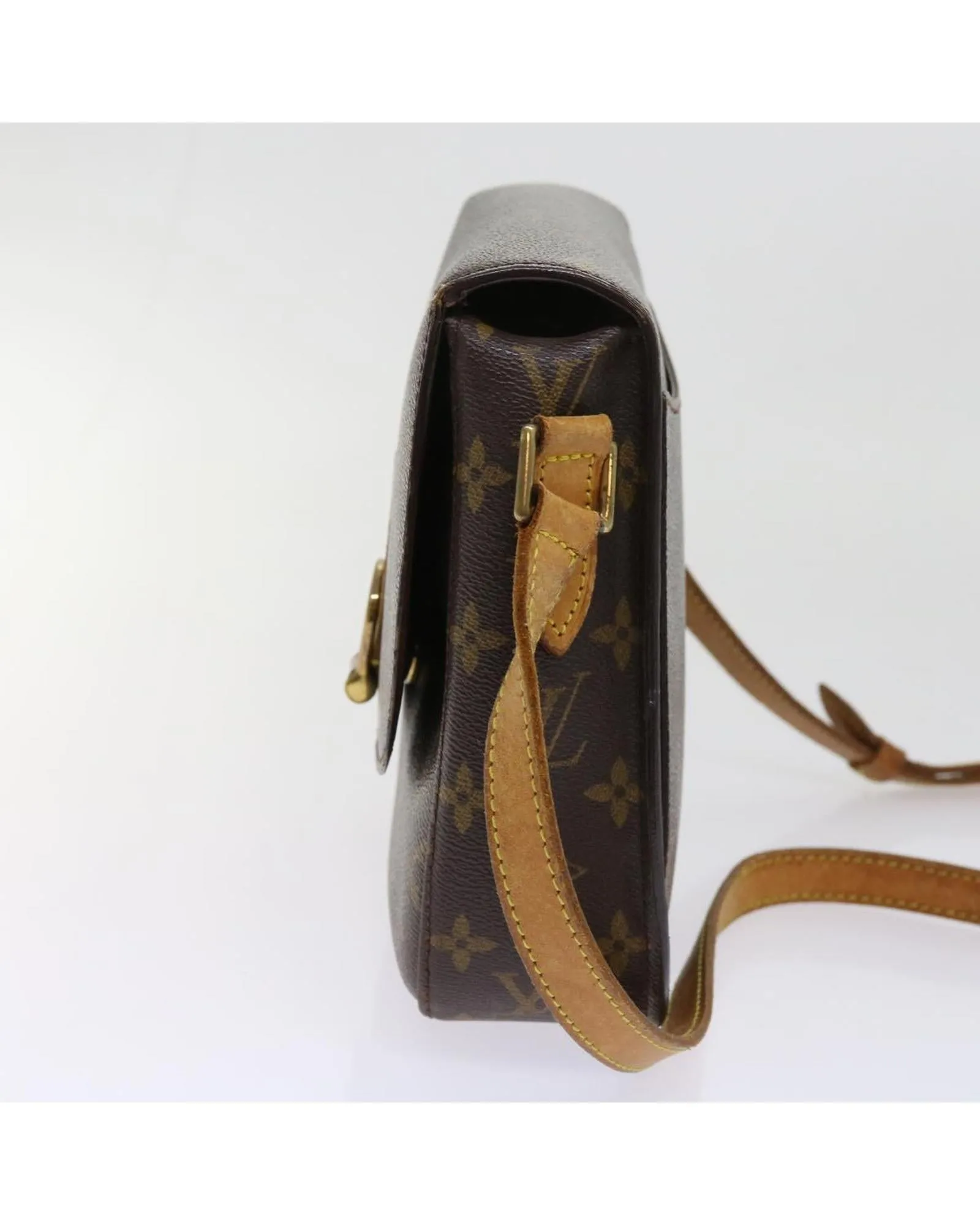 Monogram Canvas Shoulder Bag with Adjustable Strap - Vintage