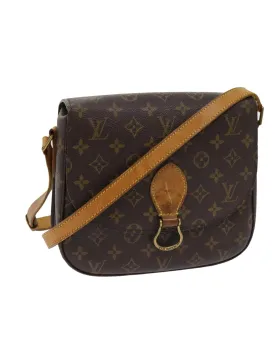 Monogram Canvas Shoulder Bag with Adjustable Strap - Vintage