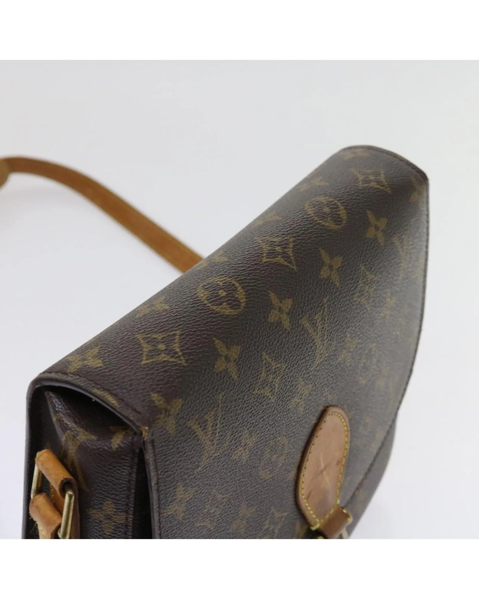 Monogram Canvas Shoulder Bag with Adjustable Strap - Vintage