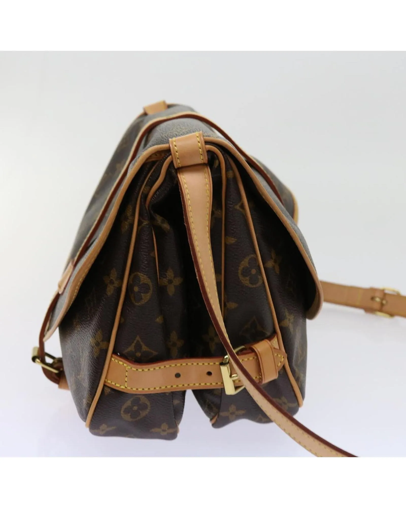 Monogram Canvas Shoulder Bag with Dust Bag Made in France