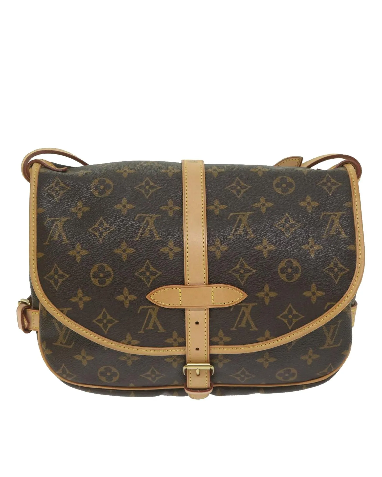Monogram Canvas Shoulder Bag with Dust Bag Made in France