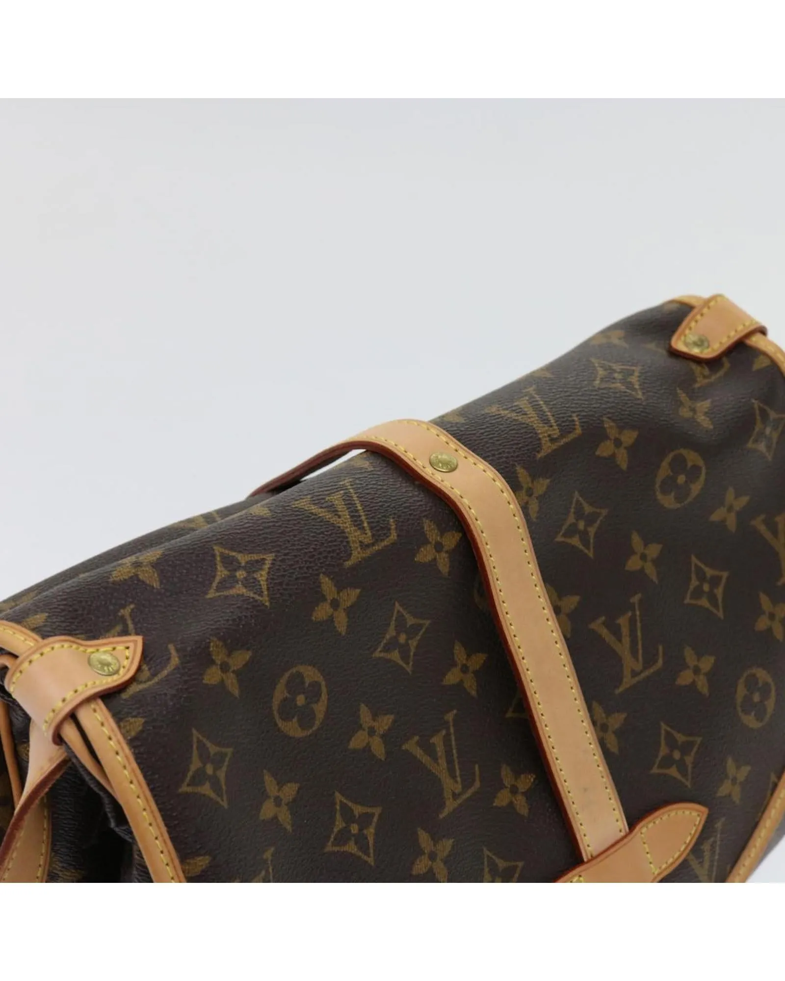 Monogram Canvas Shoulder Bag with Dust Bag Made in France